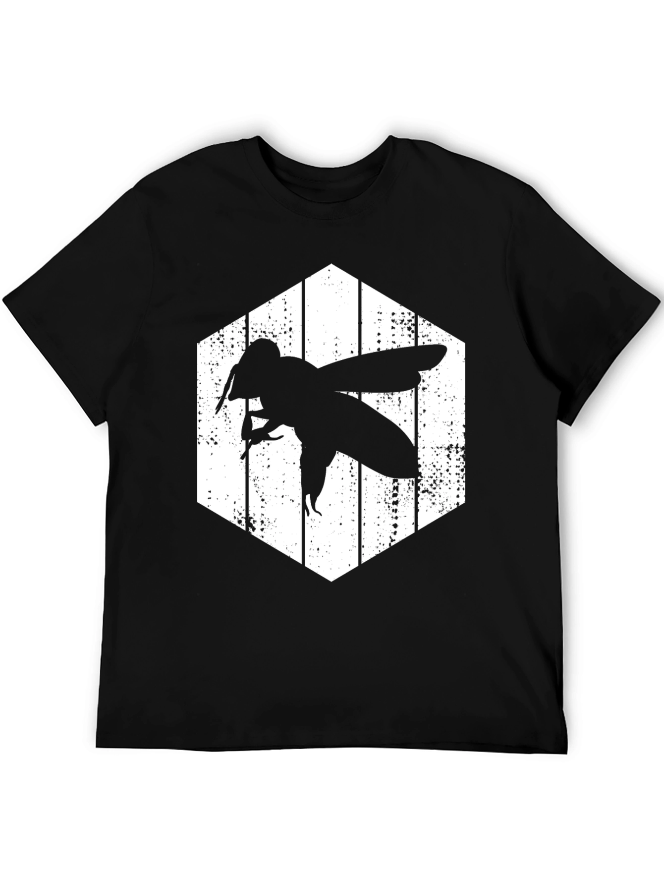 Bee Hexagon Graphic Tee - Black T-Shirt