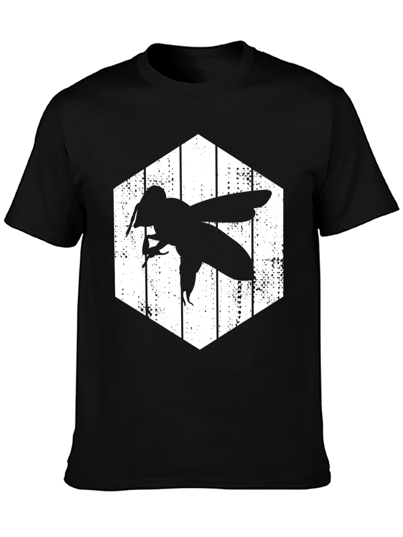 Bee Hexagon Graphic Tee - Black T-Shirt