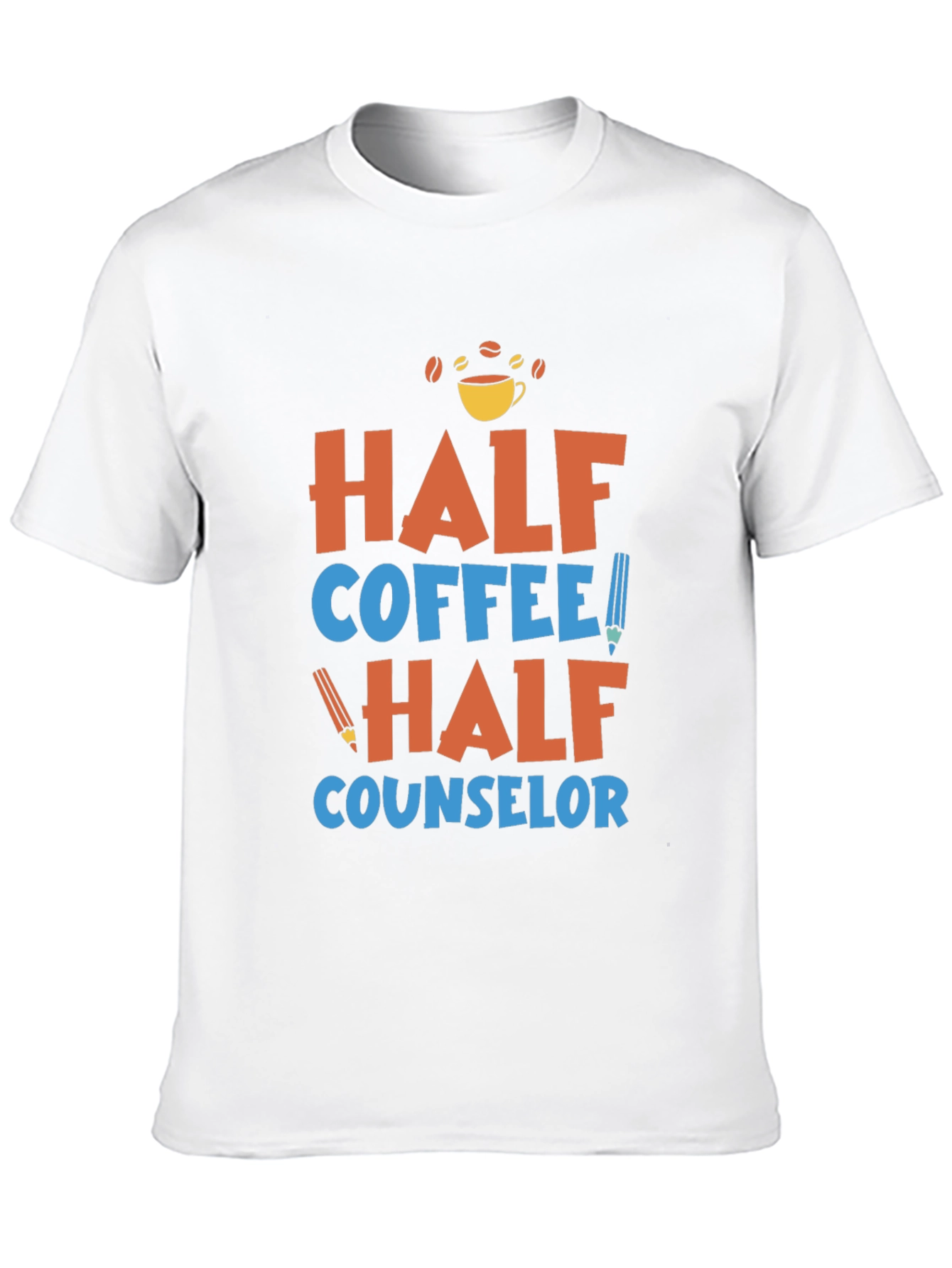 Half Coffee Half Counselor Graphic Tee