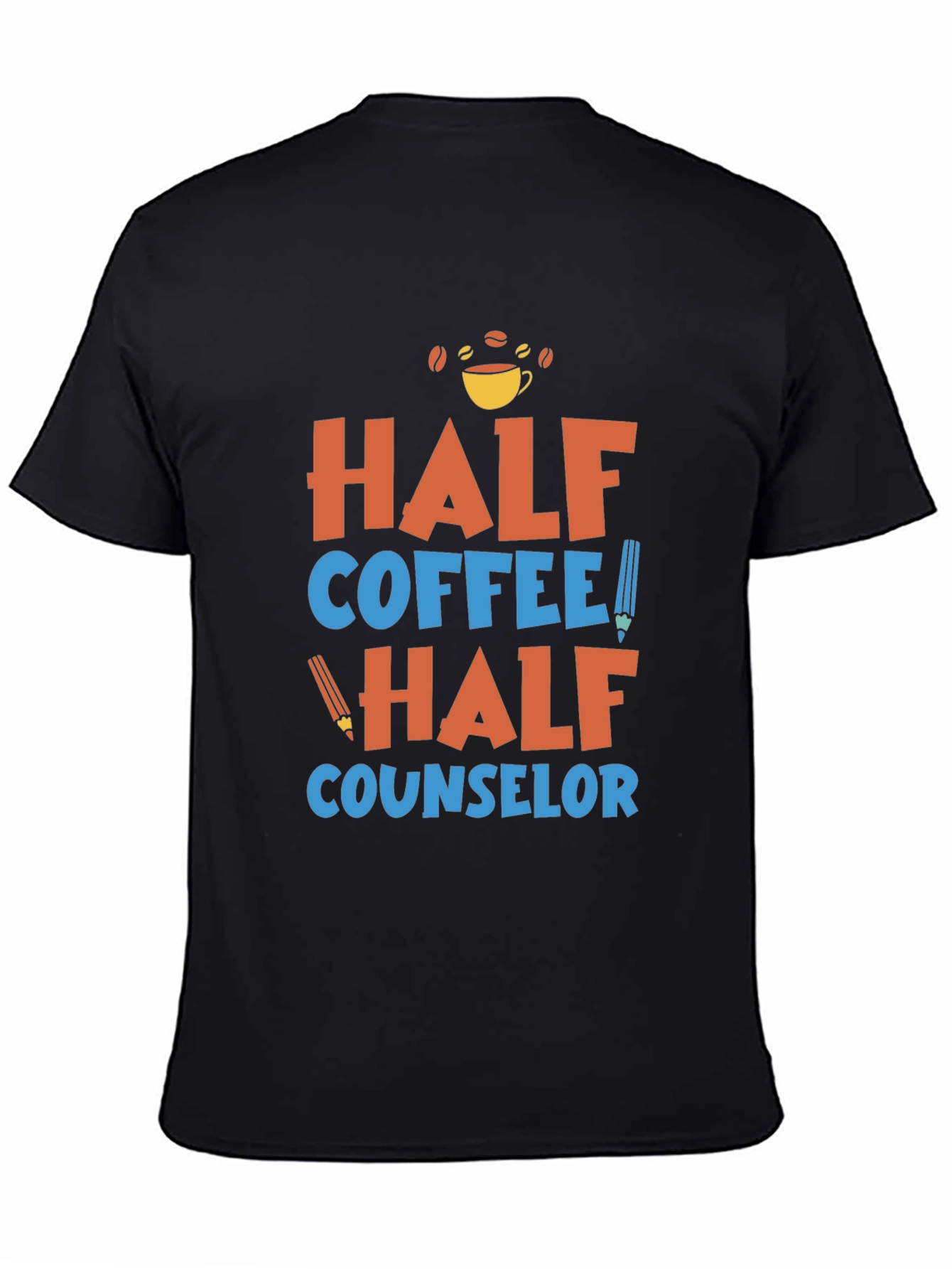 Half Coffee Half Counselor Graphic Tee