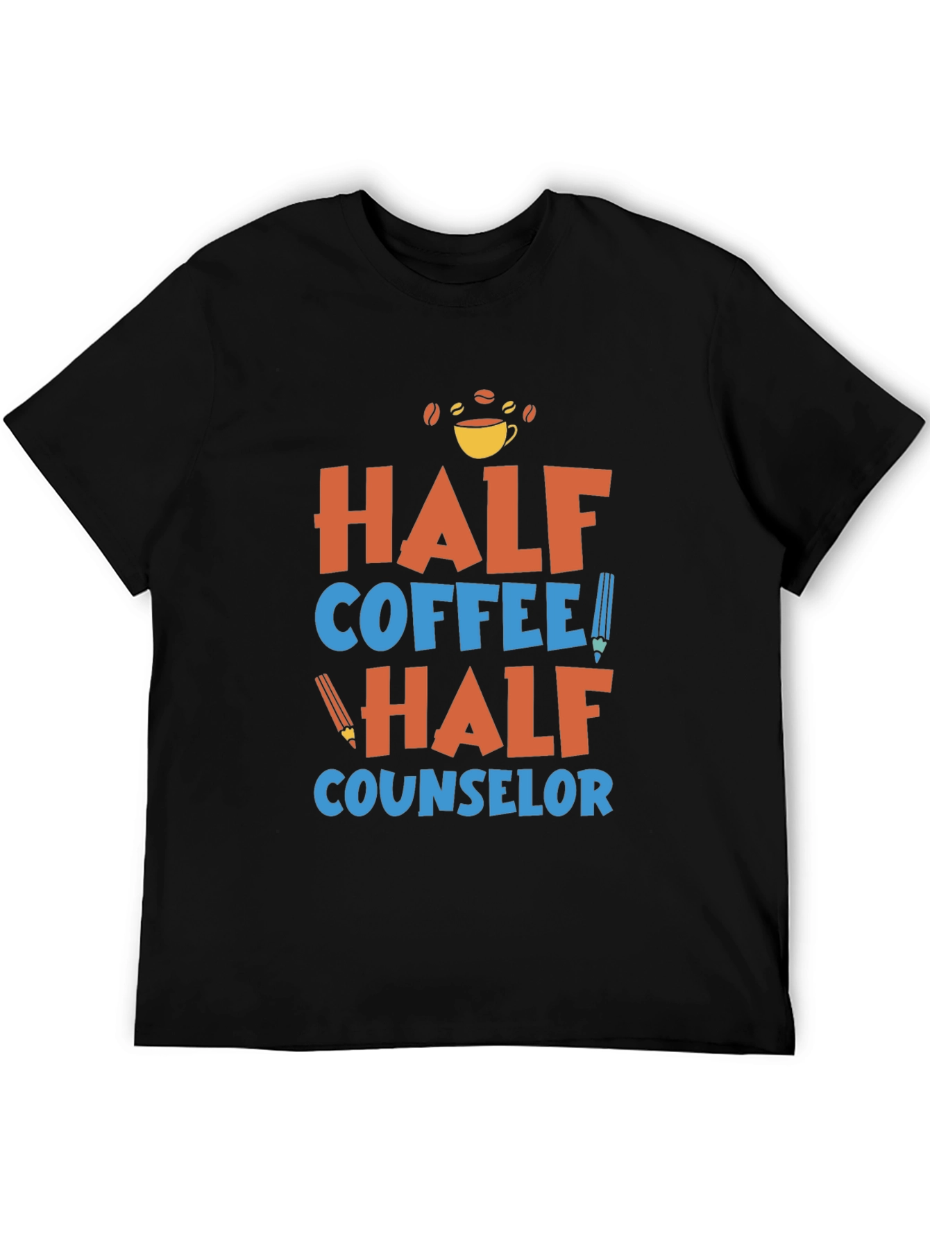 Half Coffee Half Counselor Graphic Tee