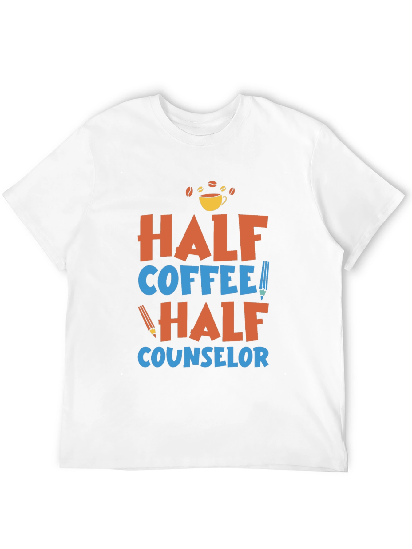 Half Coffee Half Counselor Graphic Tee