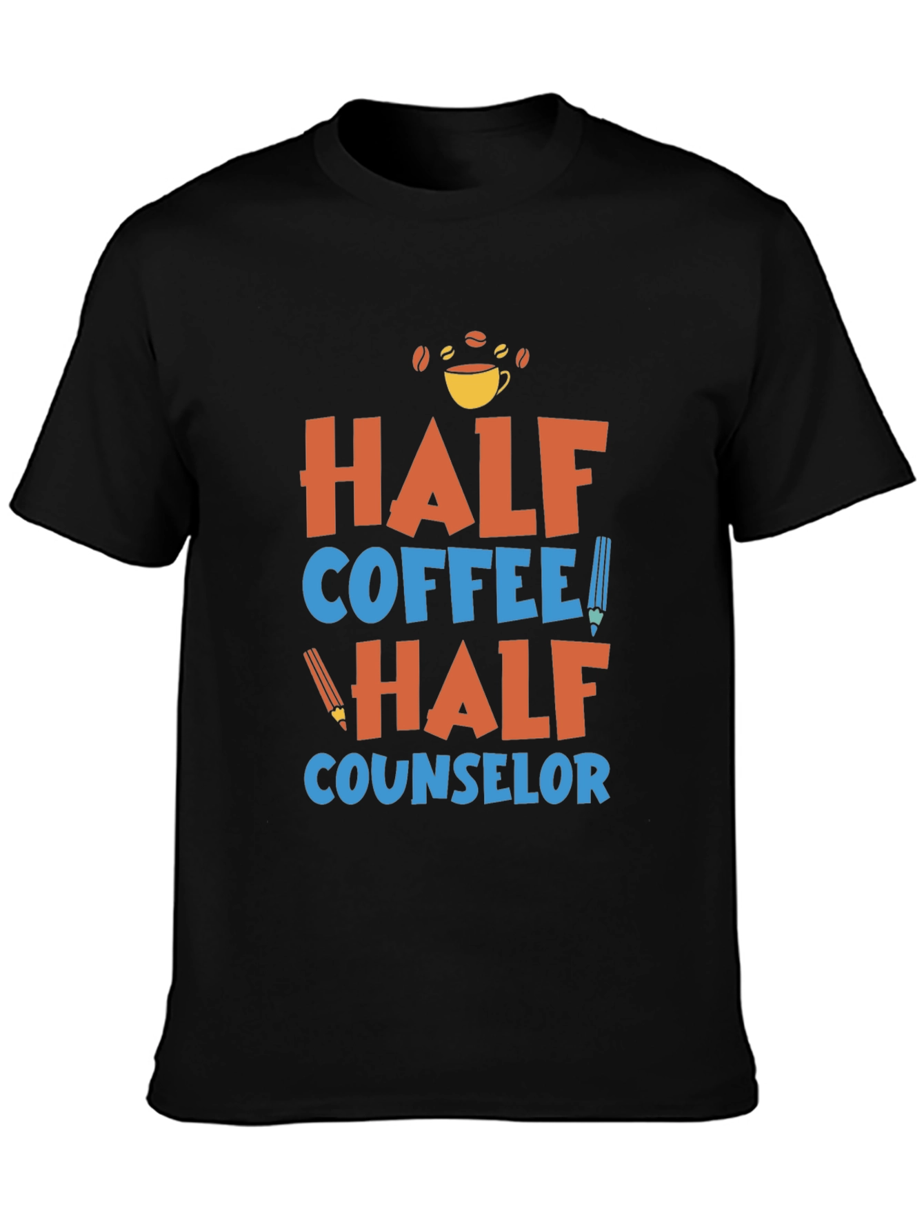 Half Coffee Half Counselor Graphic Tee