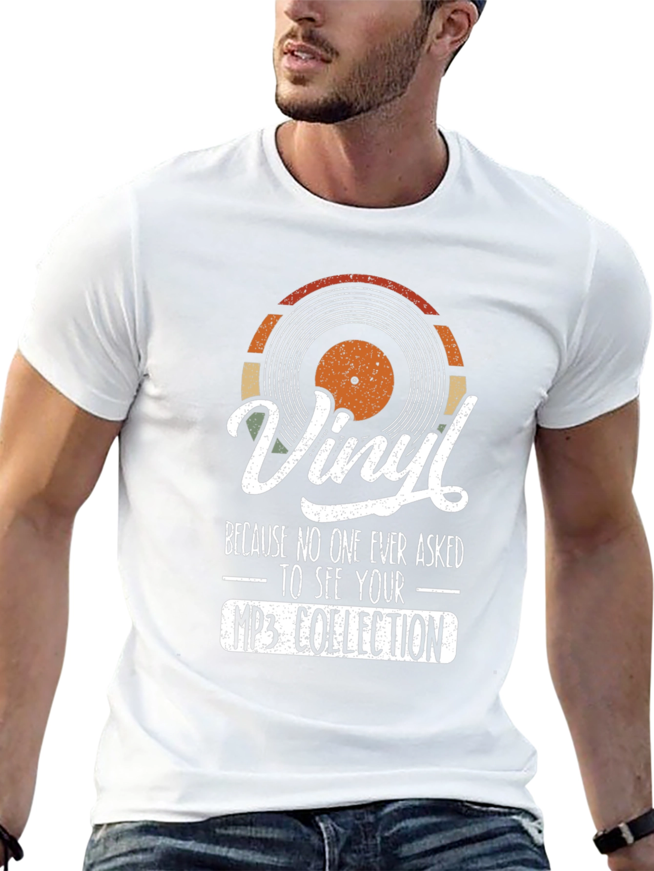 Vinyl Record MP3 Collection Graphic Tee