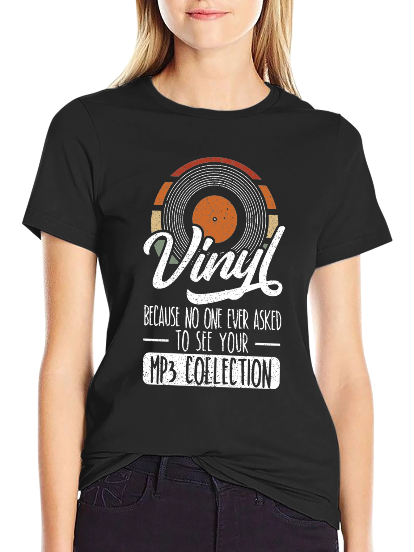 Vinyl Record MP3 Collection Graphic Tee