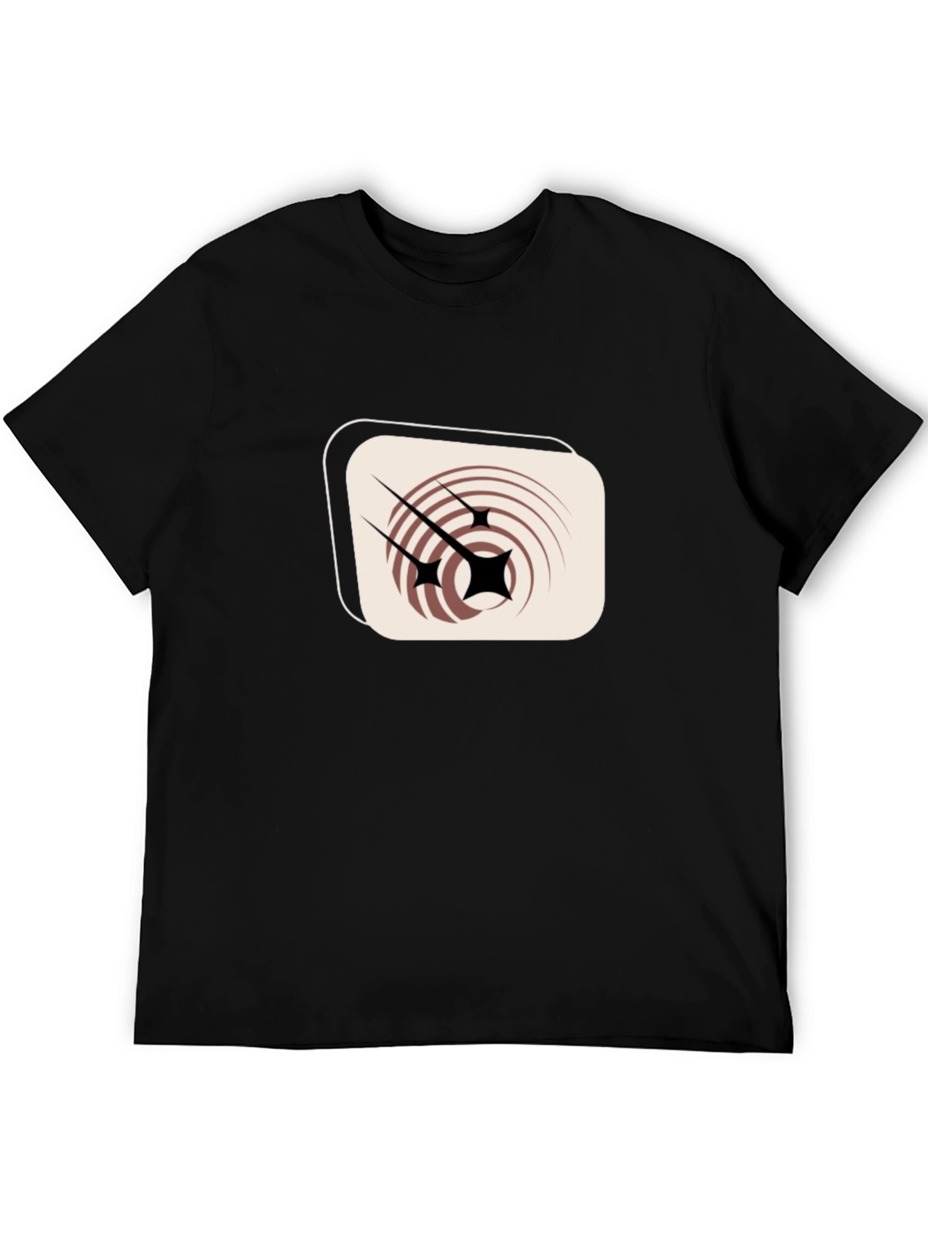Retro Atomic Starburst Graphic Tee - Black