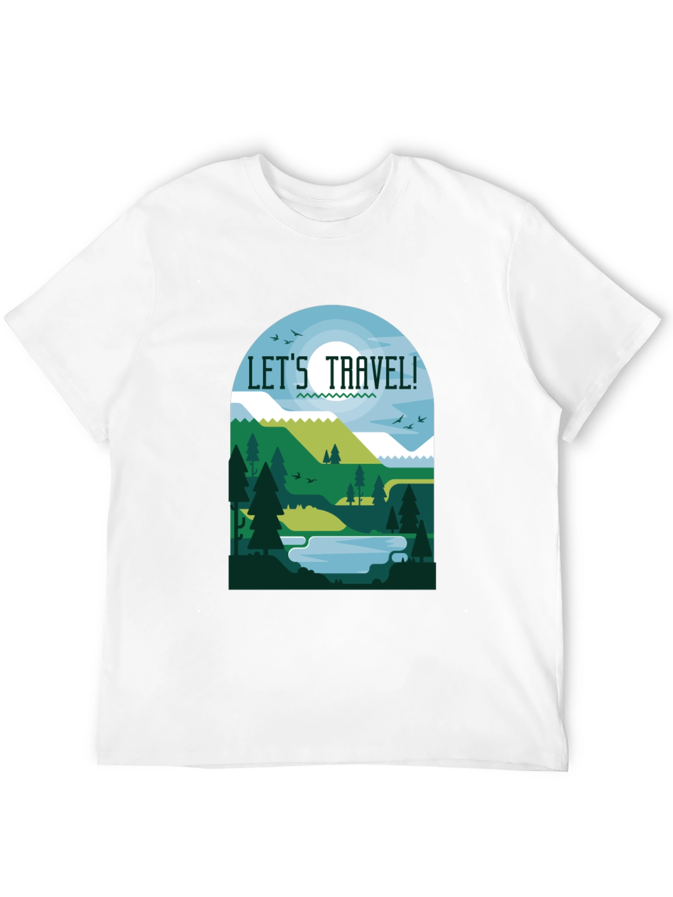 Lets Travel Graphic T-Shirt - Black