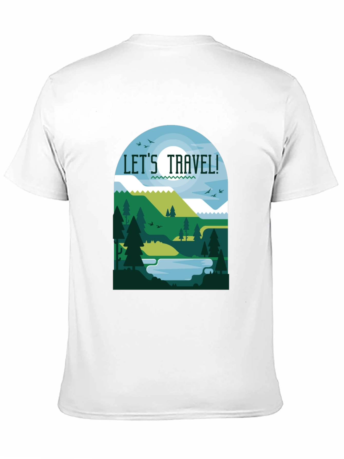 Lets Travel Graphic T-Shirt - Black