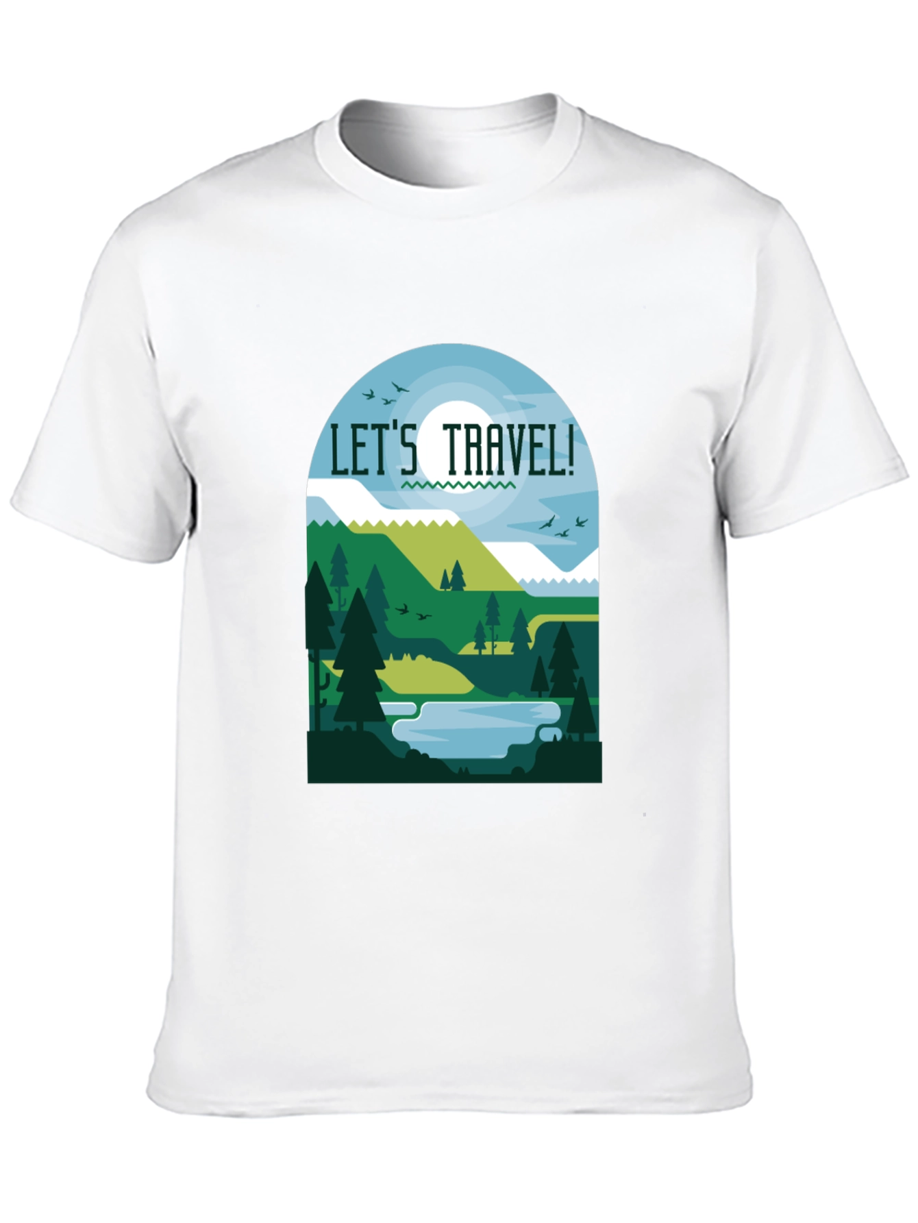 Lets Travel Graphic T-Shirt - Black