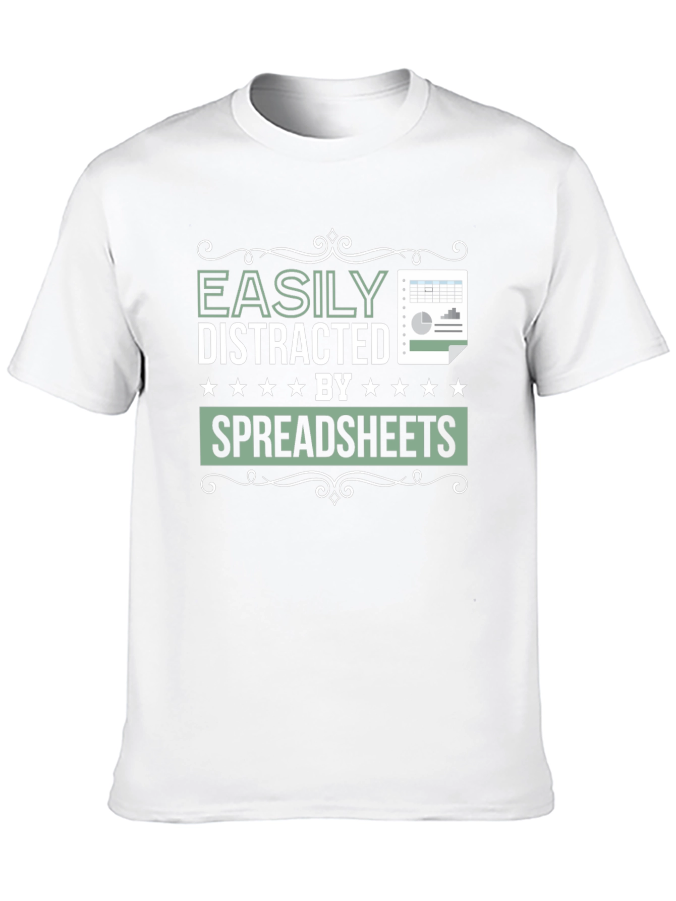 Easily Distracted by Spreadsheets Graphic Tee