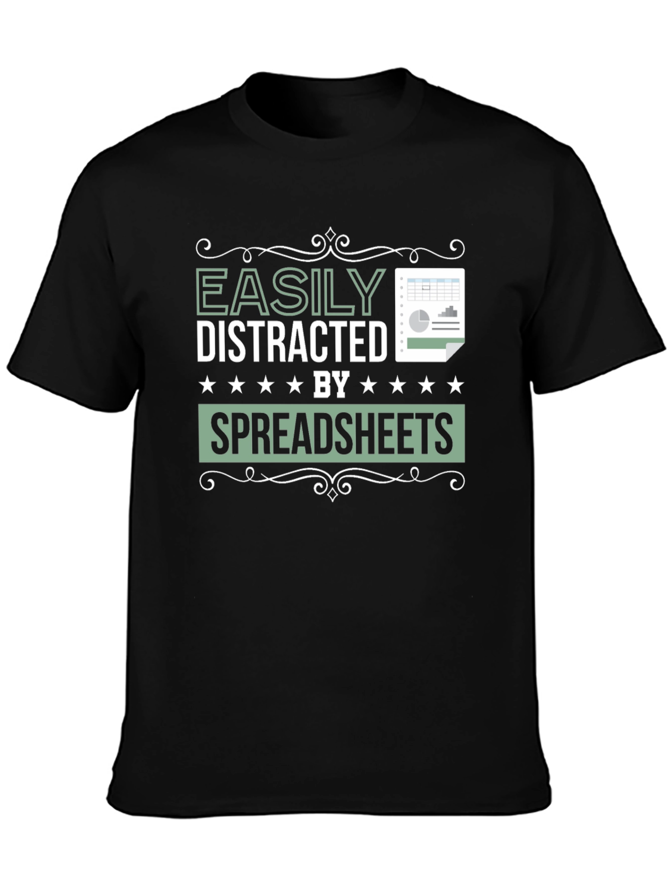 Easily Distracted by Spreadsheets Graphic Tee