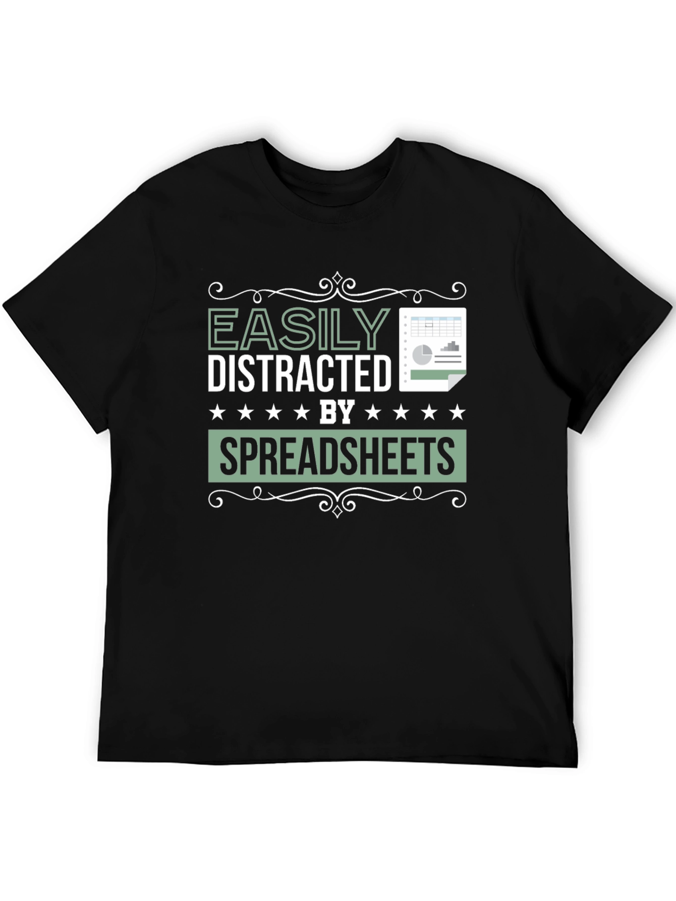 Easily Distracted by Spreadsheets Graphic Tee