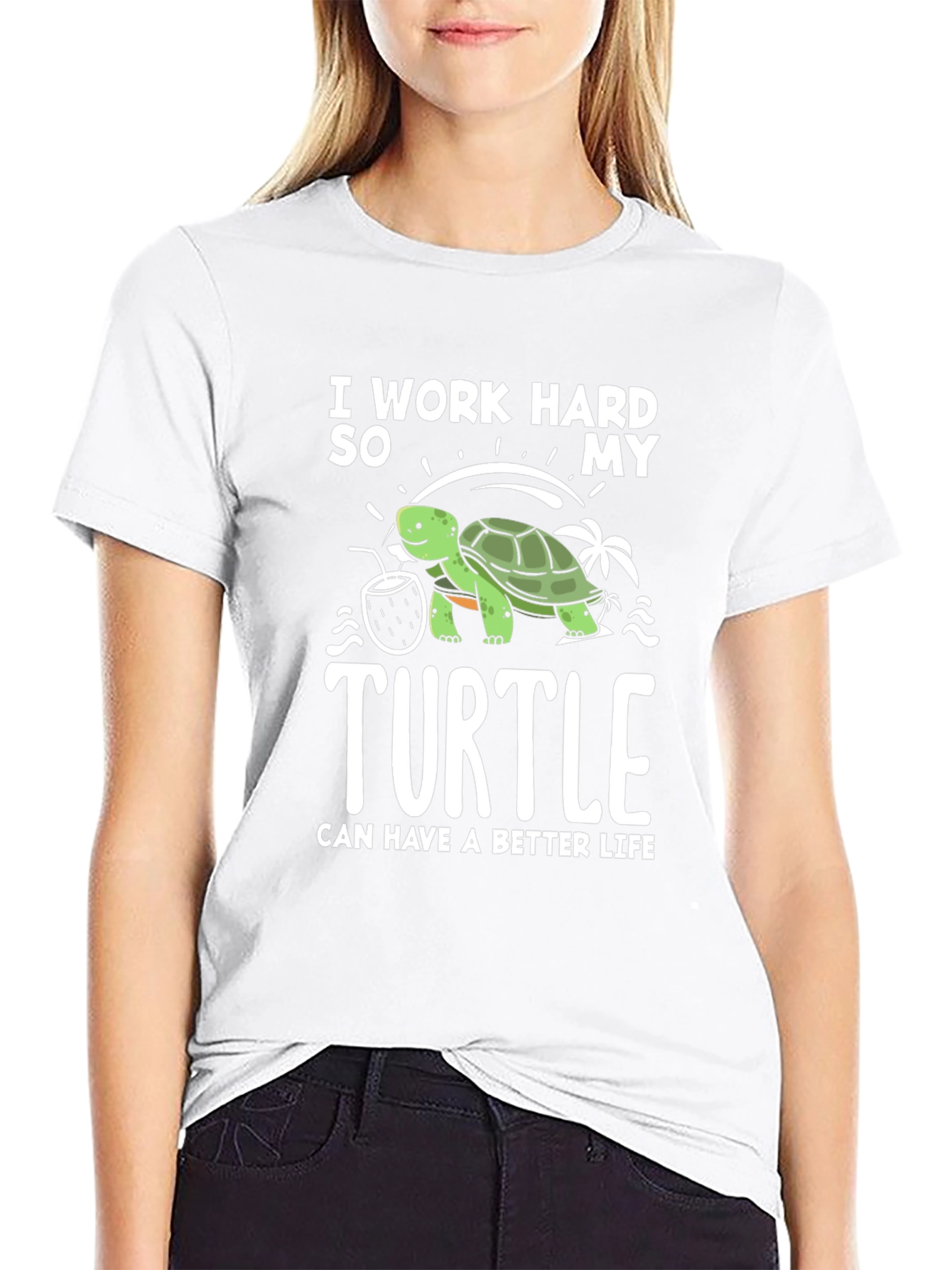 Work Hard For My Turtle Graphic Tee