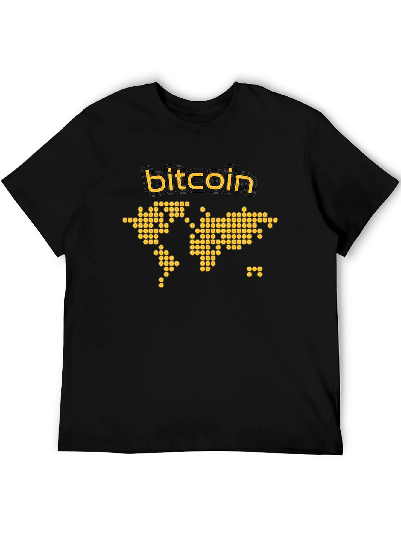 Bitcoin World Map Graphic T-Shirt