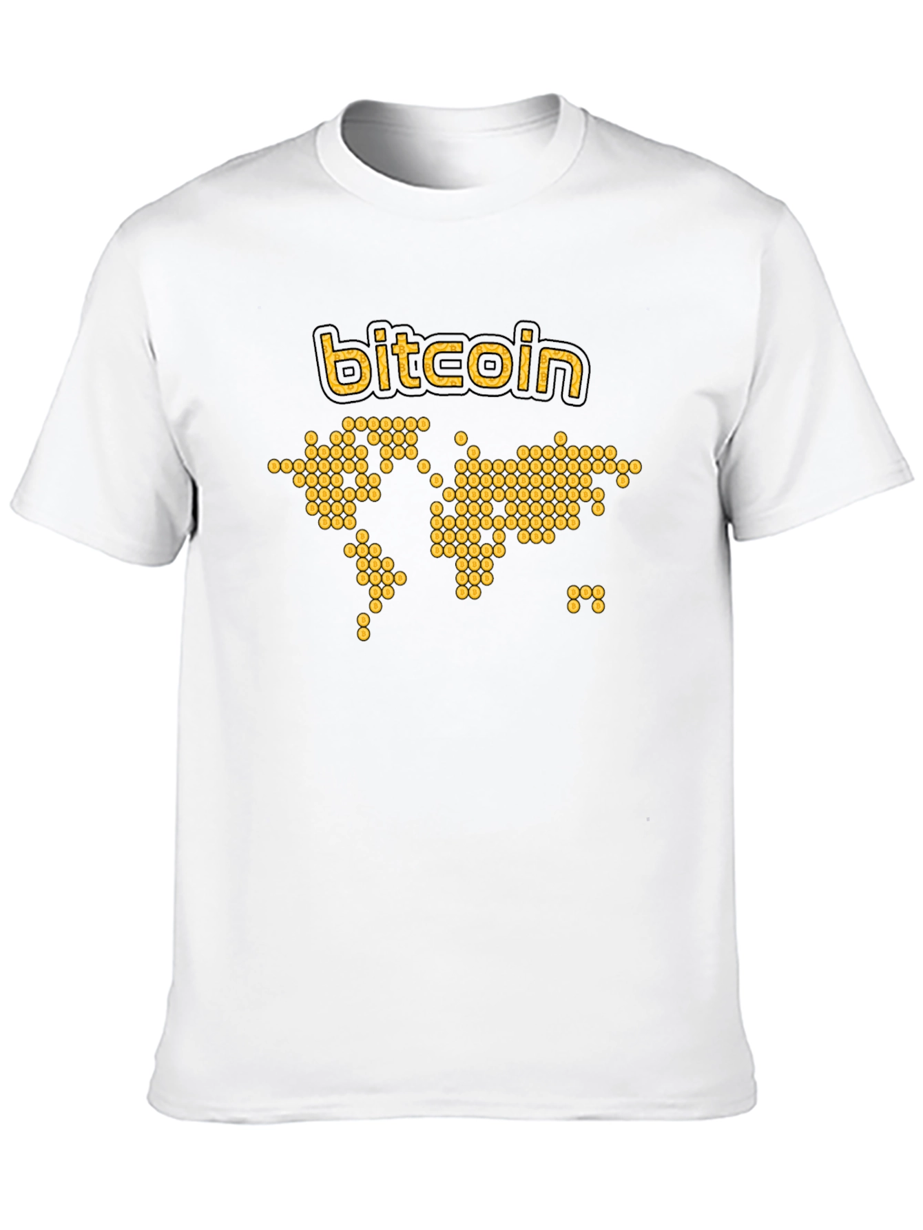 Bitcoin World Map Graphic T-Shirt