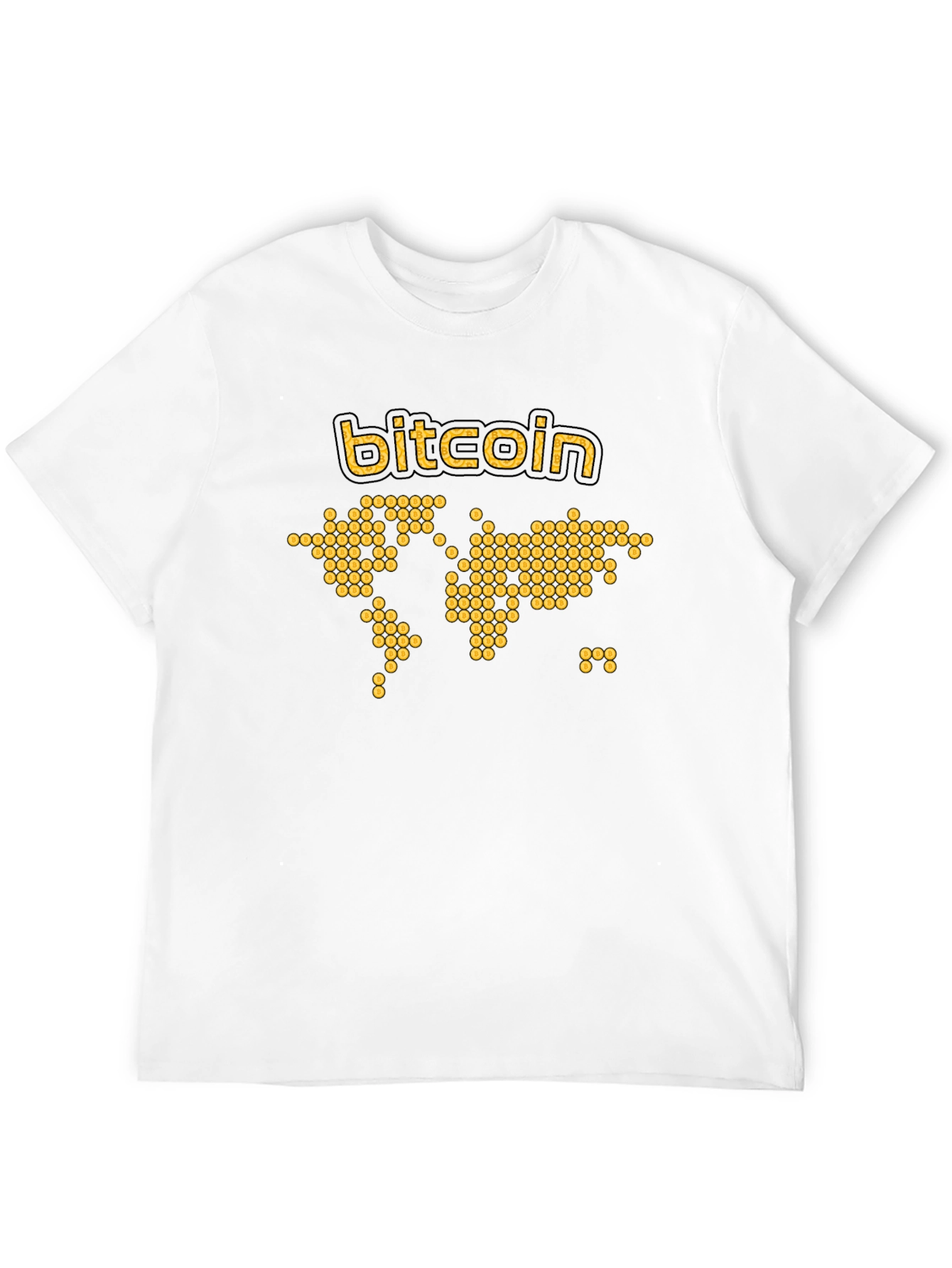 Bitcoin World Map Graphic T-Shirt