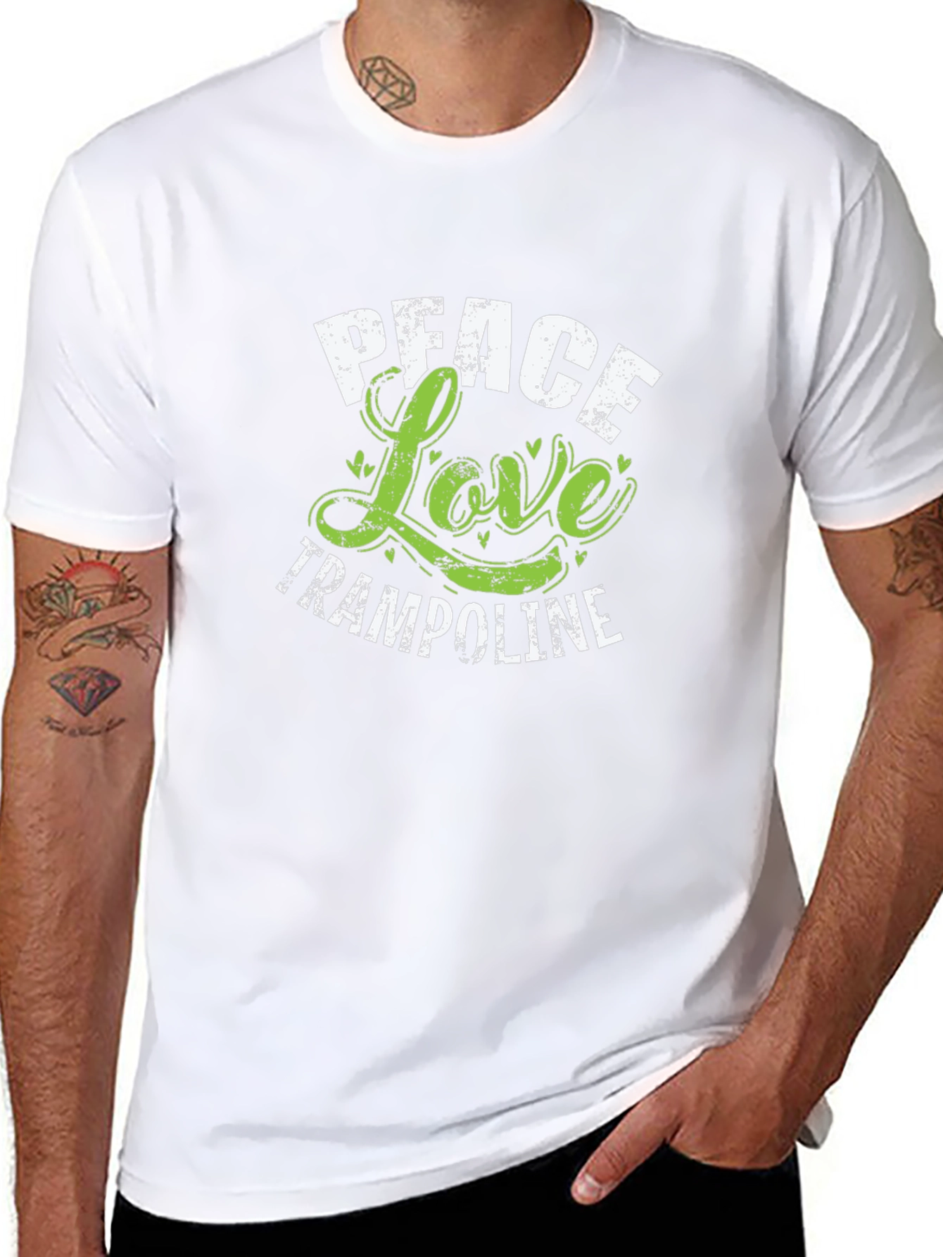 Peace Love Trampoline T-Shirt - Fun Sportswear