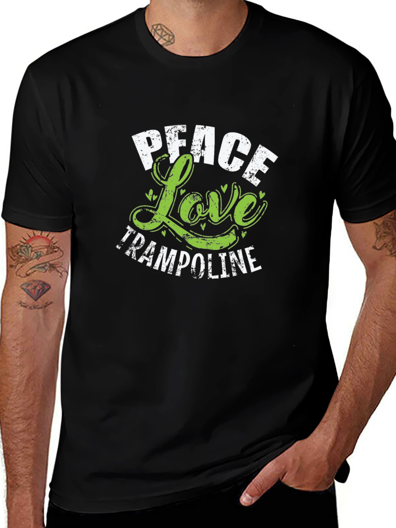 Peace Love Trampoline T-Shirt - Fun Sportswear