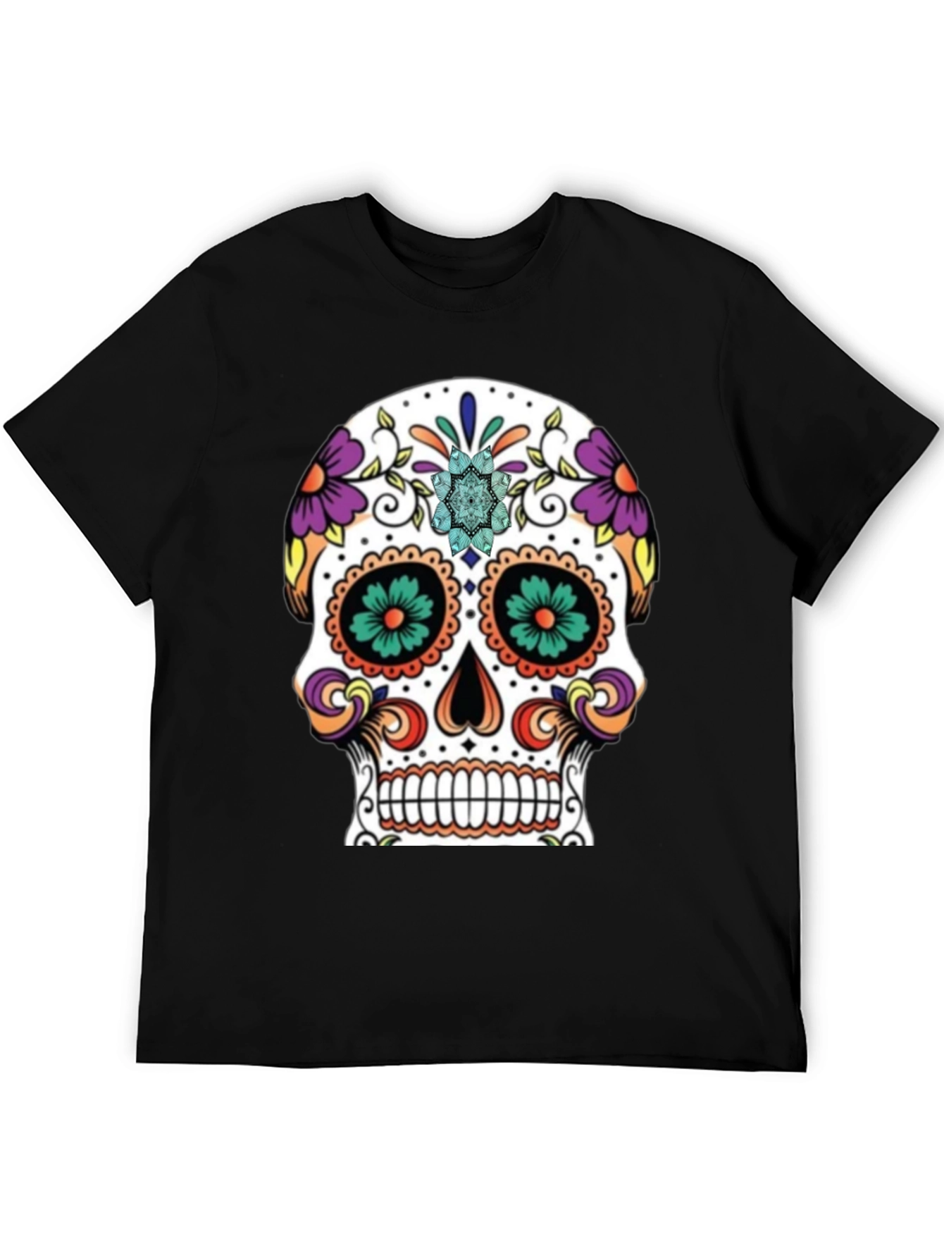 Day of the Dead Skull Graphic Tee