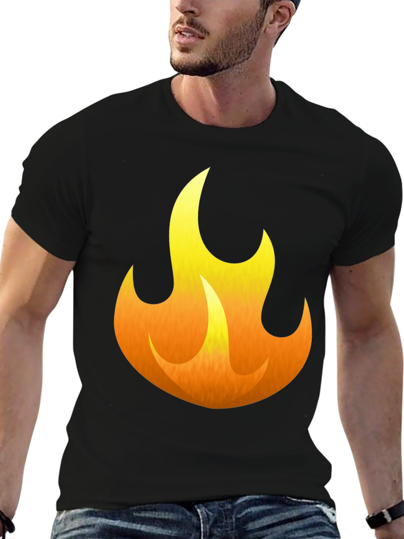 Flaming Hot Graphic Tee - Black