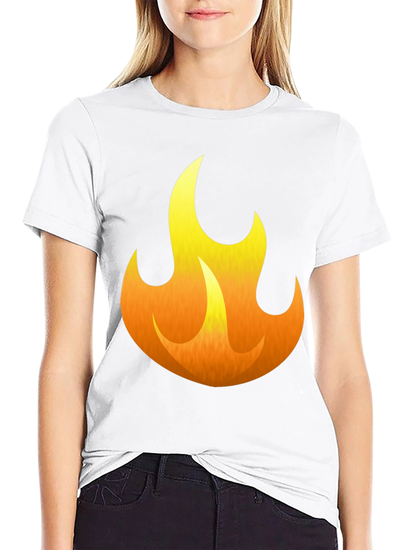 Flaming Hot Graphic Tee - Black