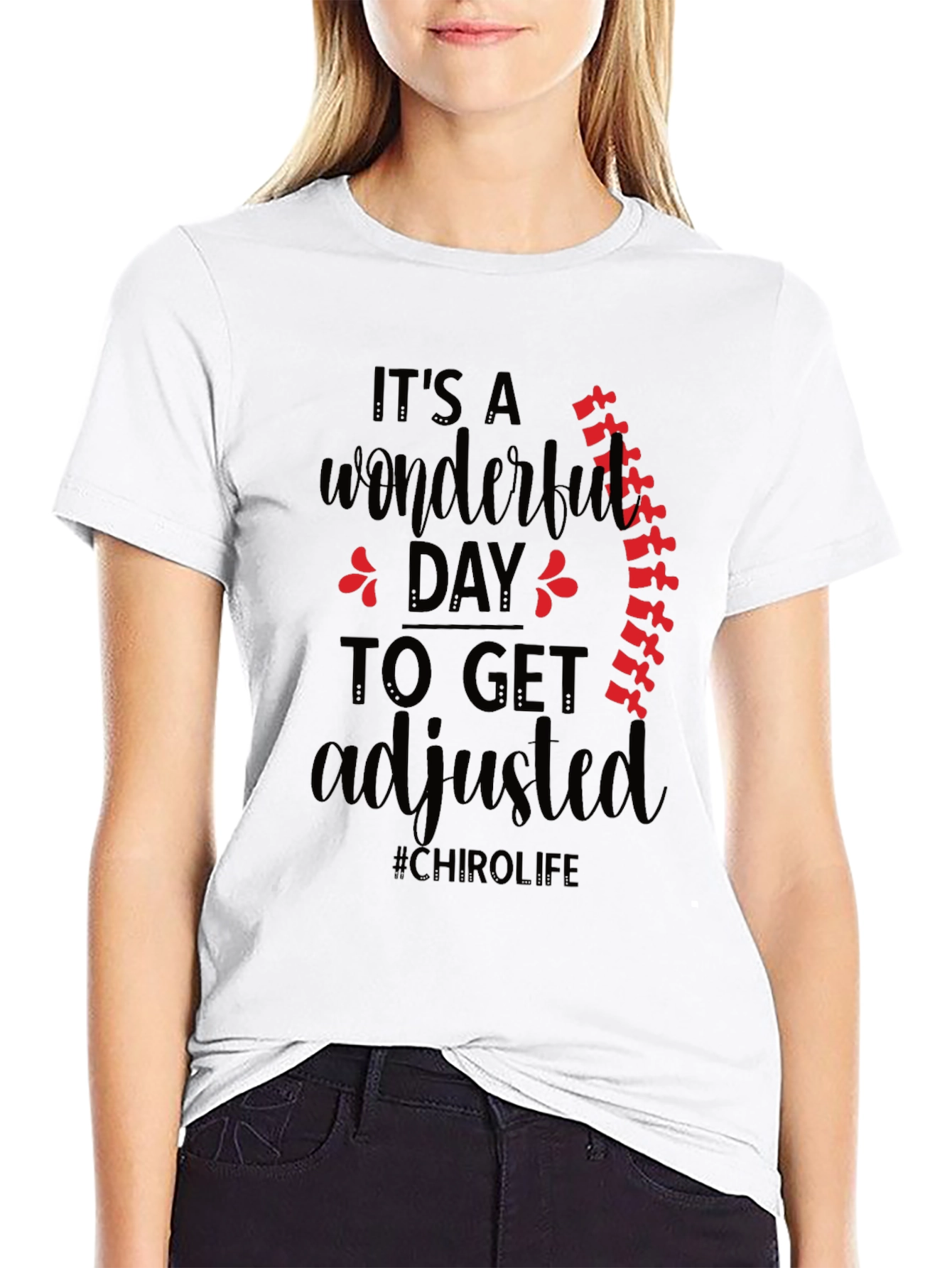 Chiropractic Adjustment Black T-Shirt