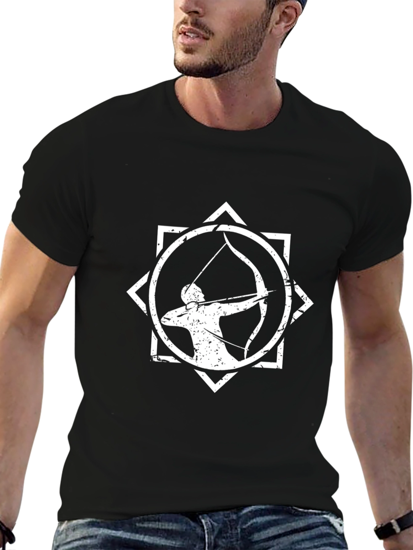 Archer Graphic T-Shirt - Distressed Design