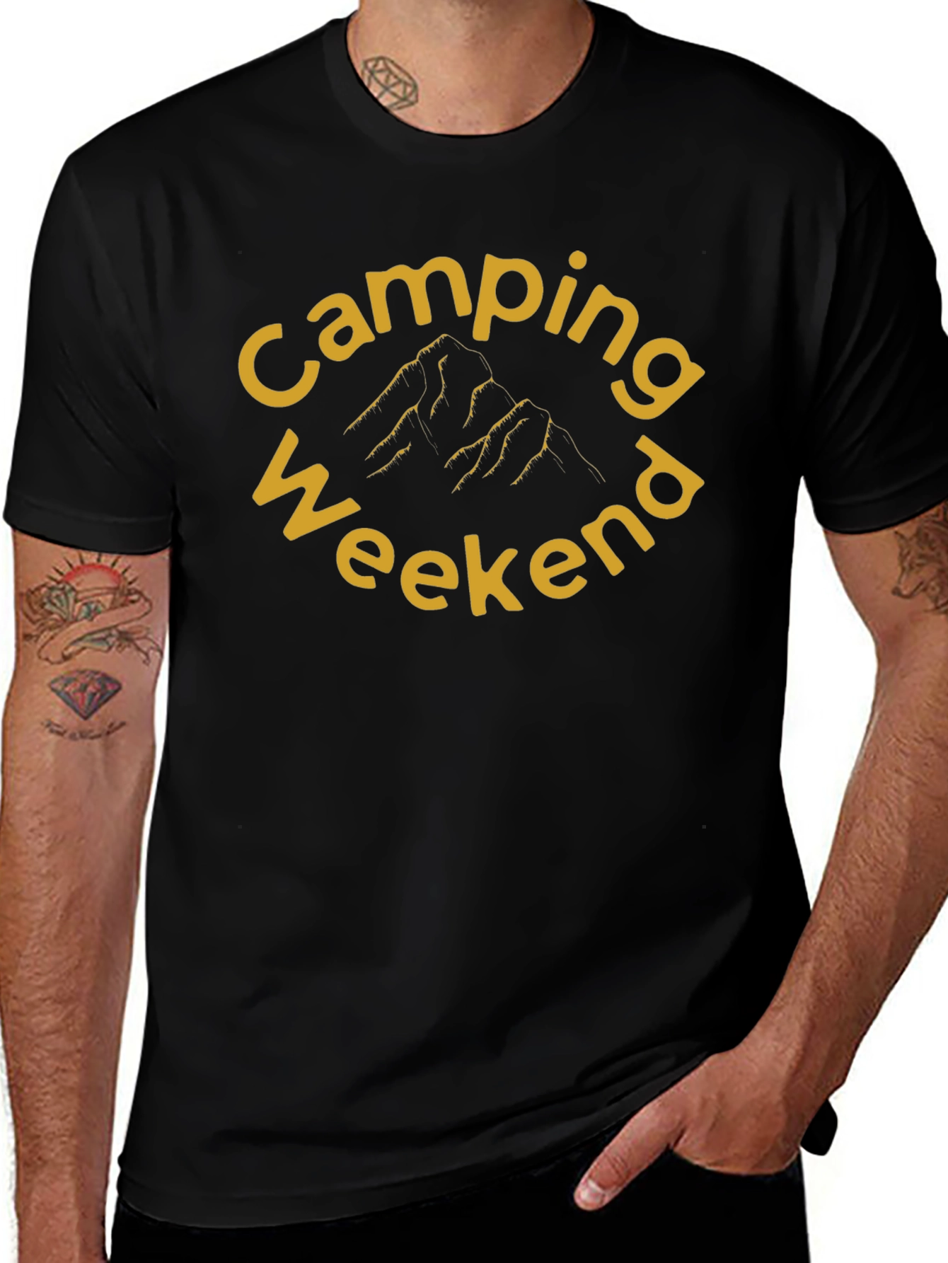 Camping Weekend Black T-Shirt