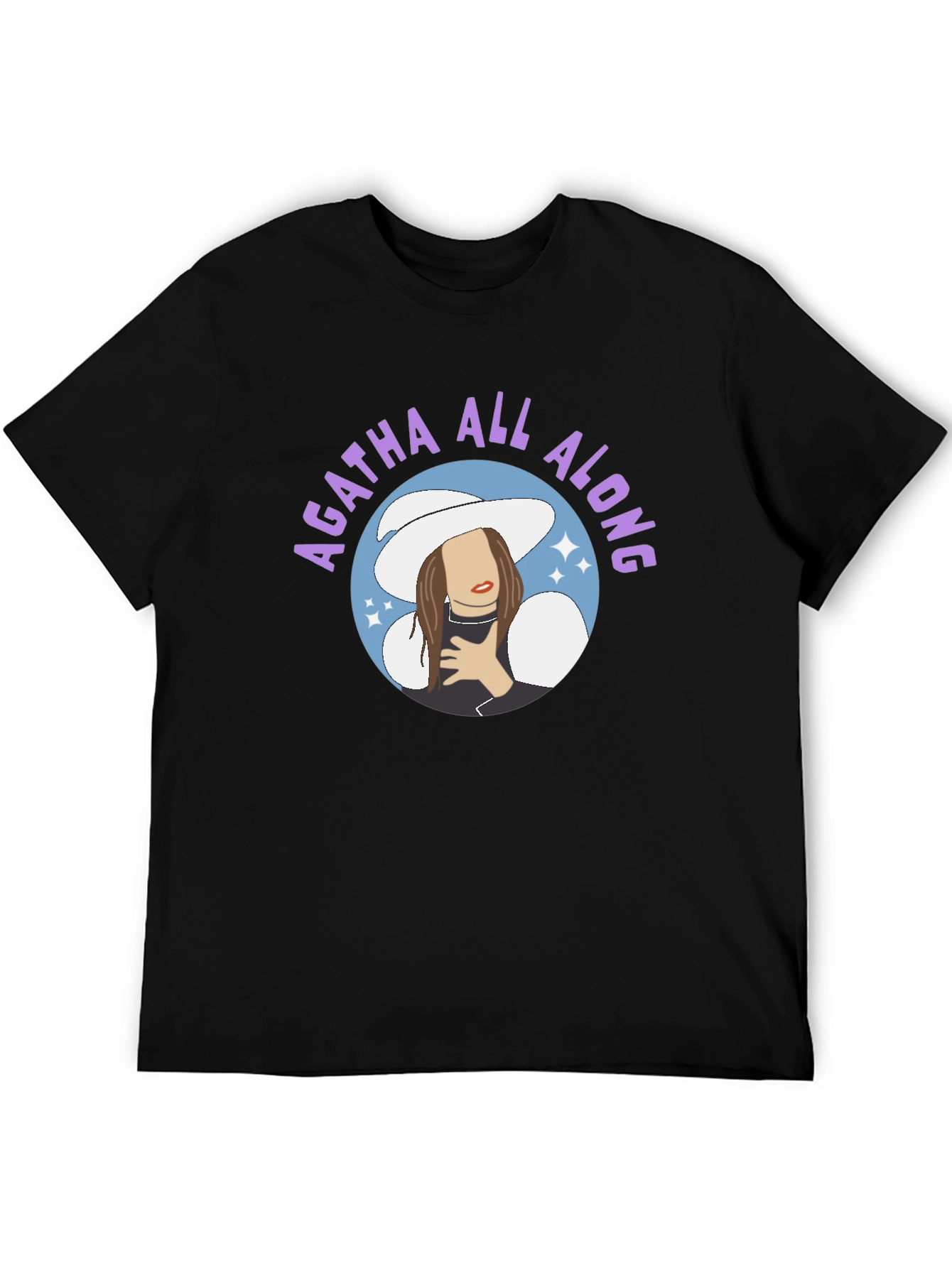 Agatha All Along Graphic Tee - Black Cotton Blend