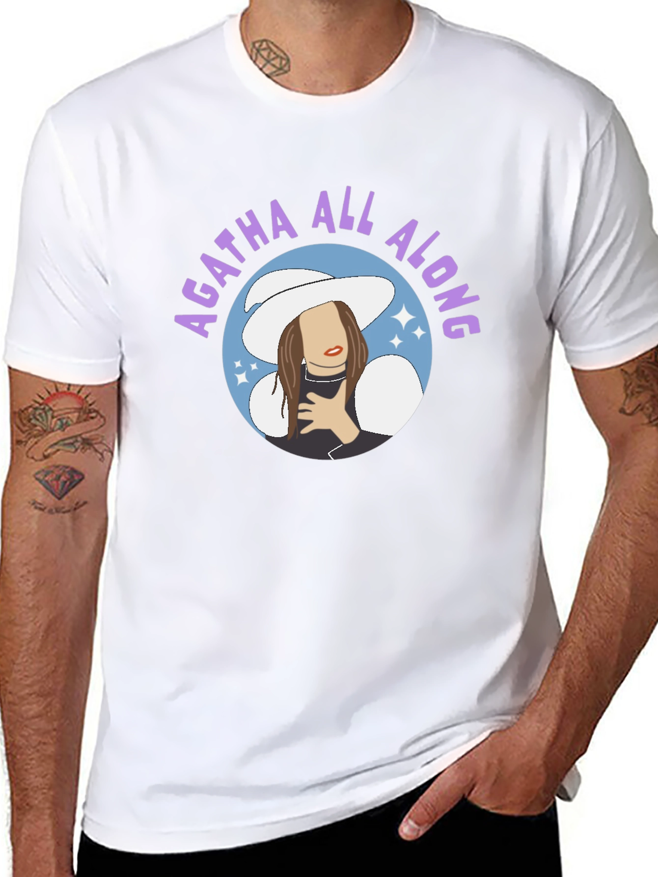 Agatha All Along Graphic Tee - Black Cotton Blend