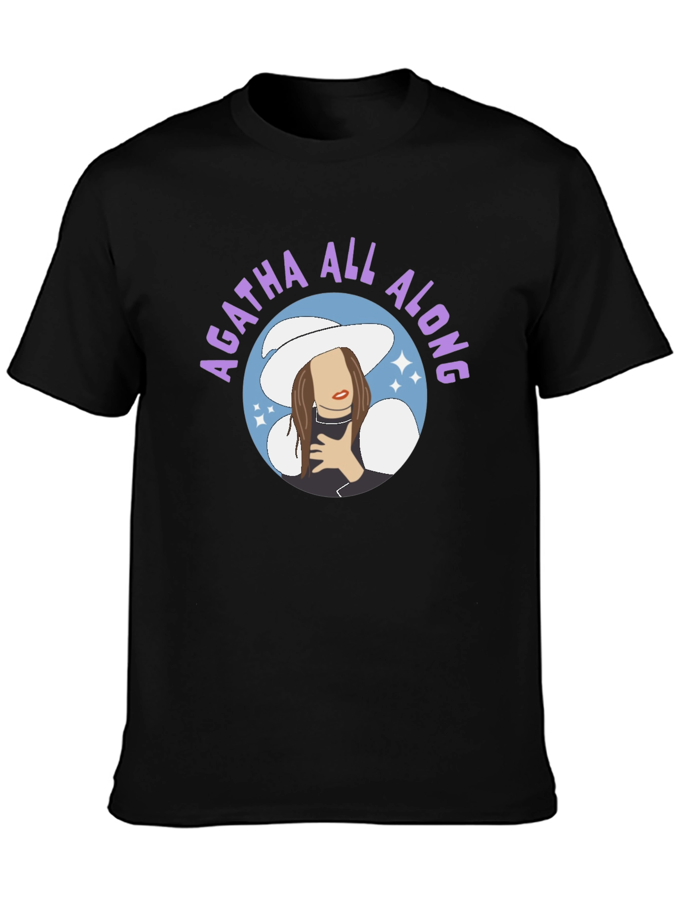 Agatha All Along Graphic Tee - Black Cotton Blend
