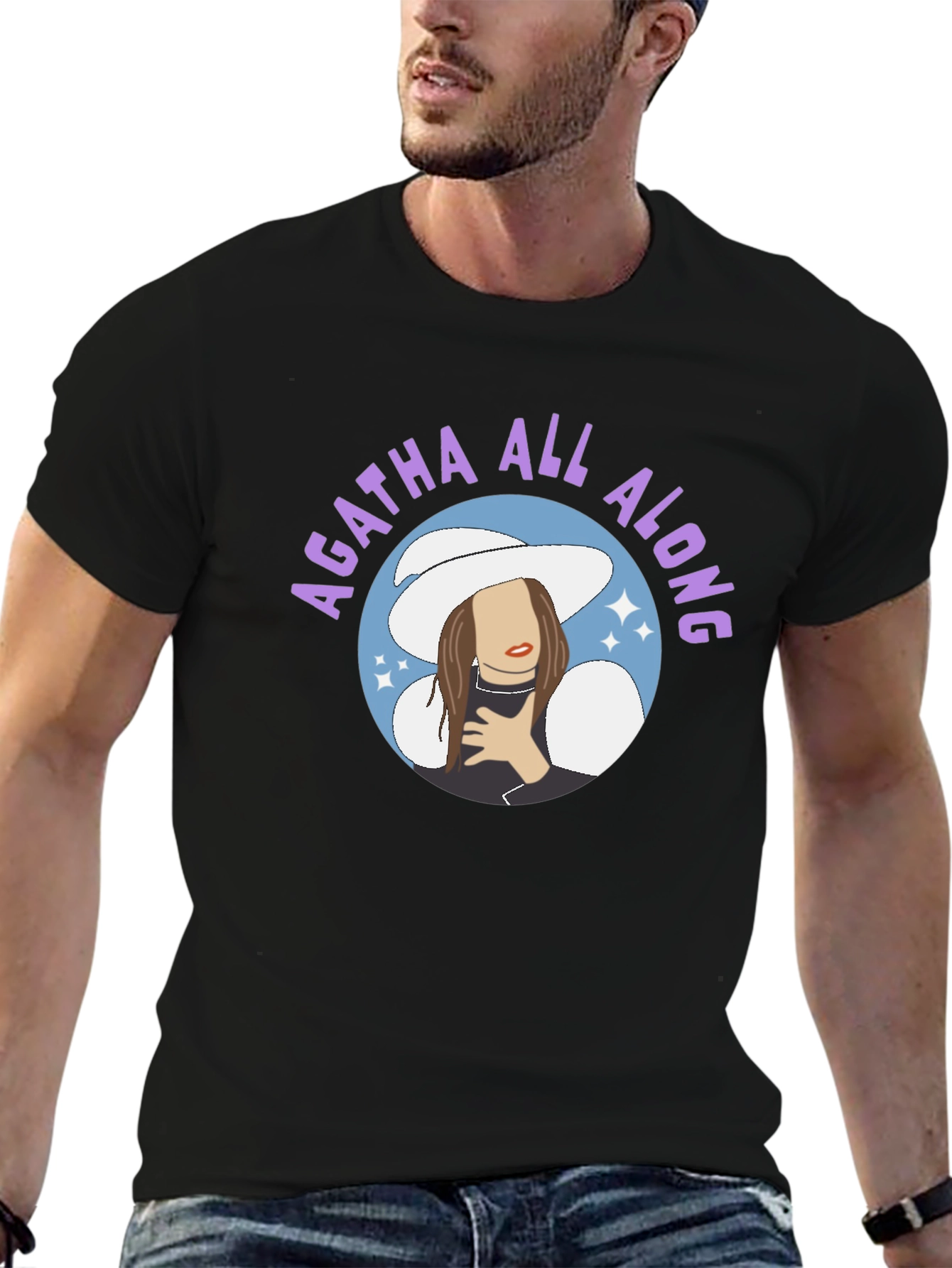 Agatha All Along Graphic Tee - Black Cotton Blend