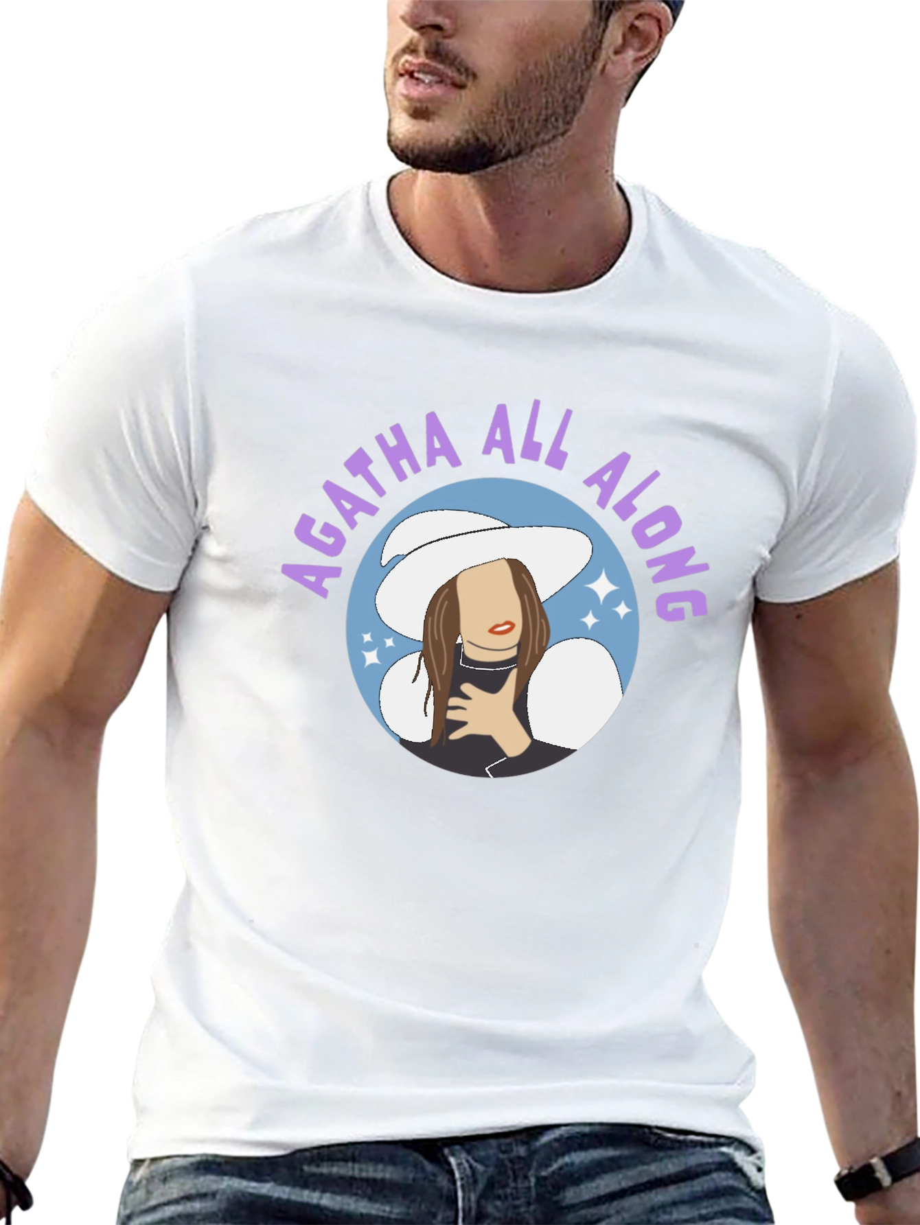 Agatha All Along Graphic Tee - Black Cotton Blend