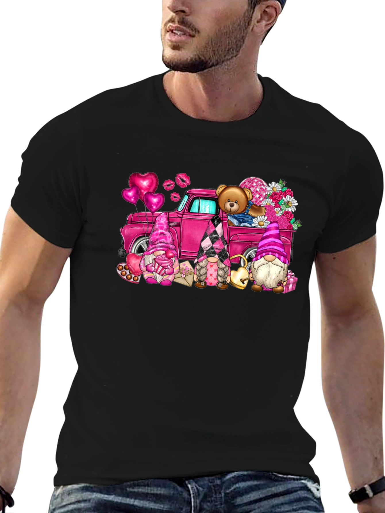 Valentines Day Gnomes Truck T-Shirt