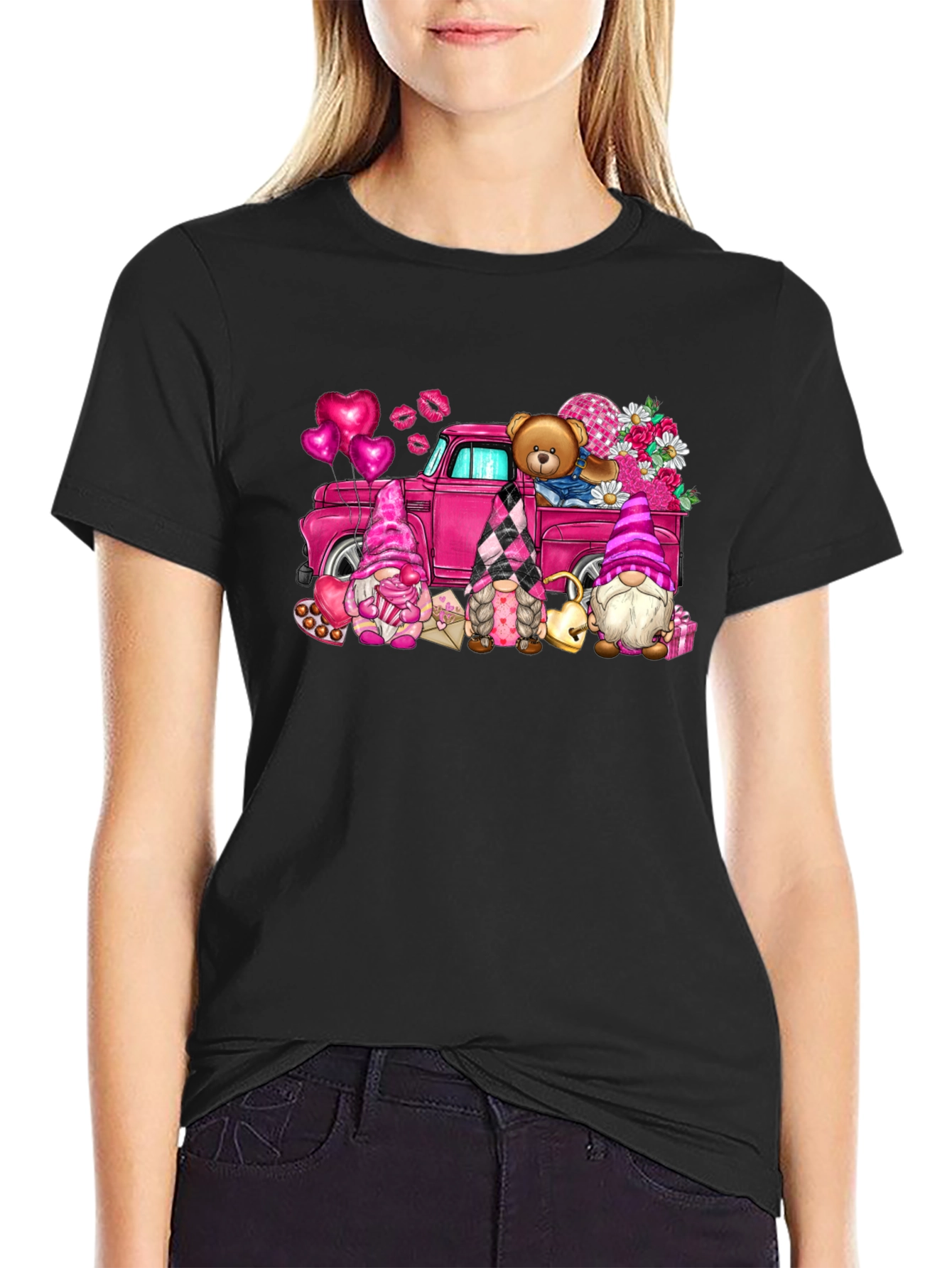 Valentines Day Gnomes Truck T-Shirt