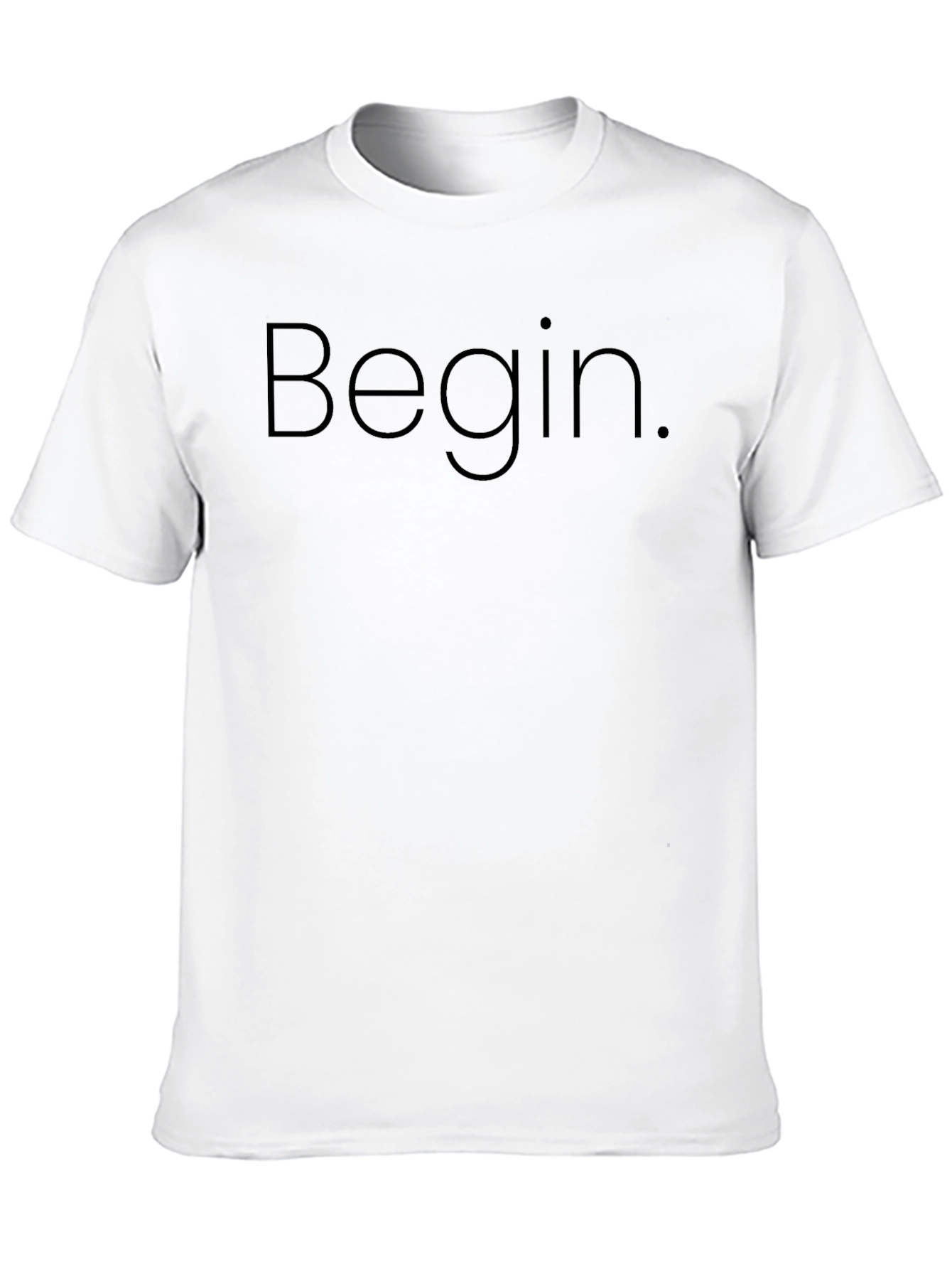 Begin Black Graphic Tee - Minimalist Design