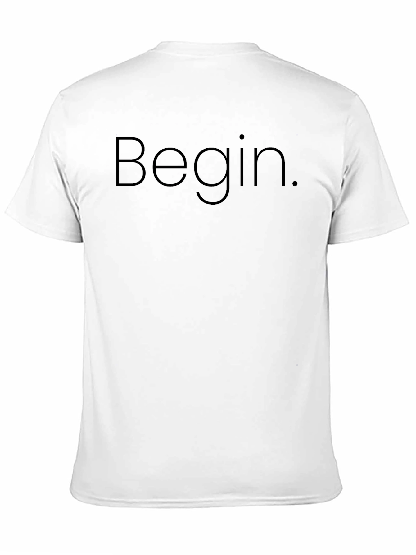 Begin Black Graphic Tee - Minimalist Design