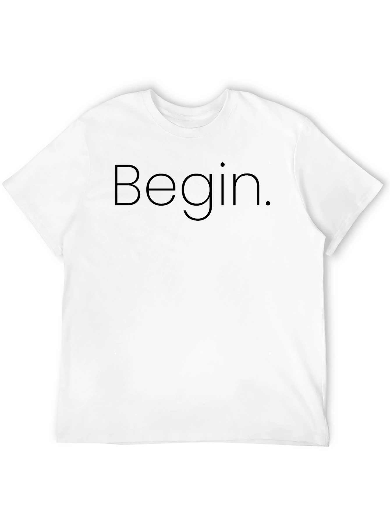 Begin Black Graphic Tee - Minimalist Design