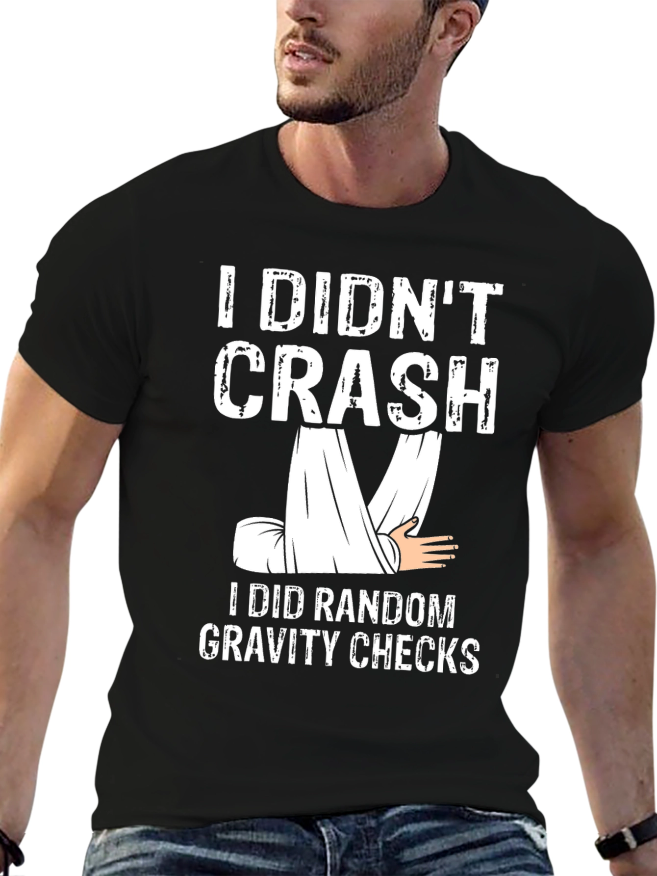 Gravity Checks T-Shirt Funny Stunt Tee