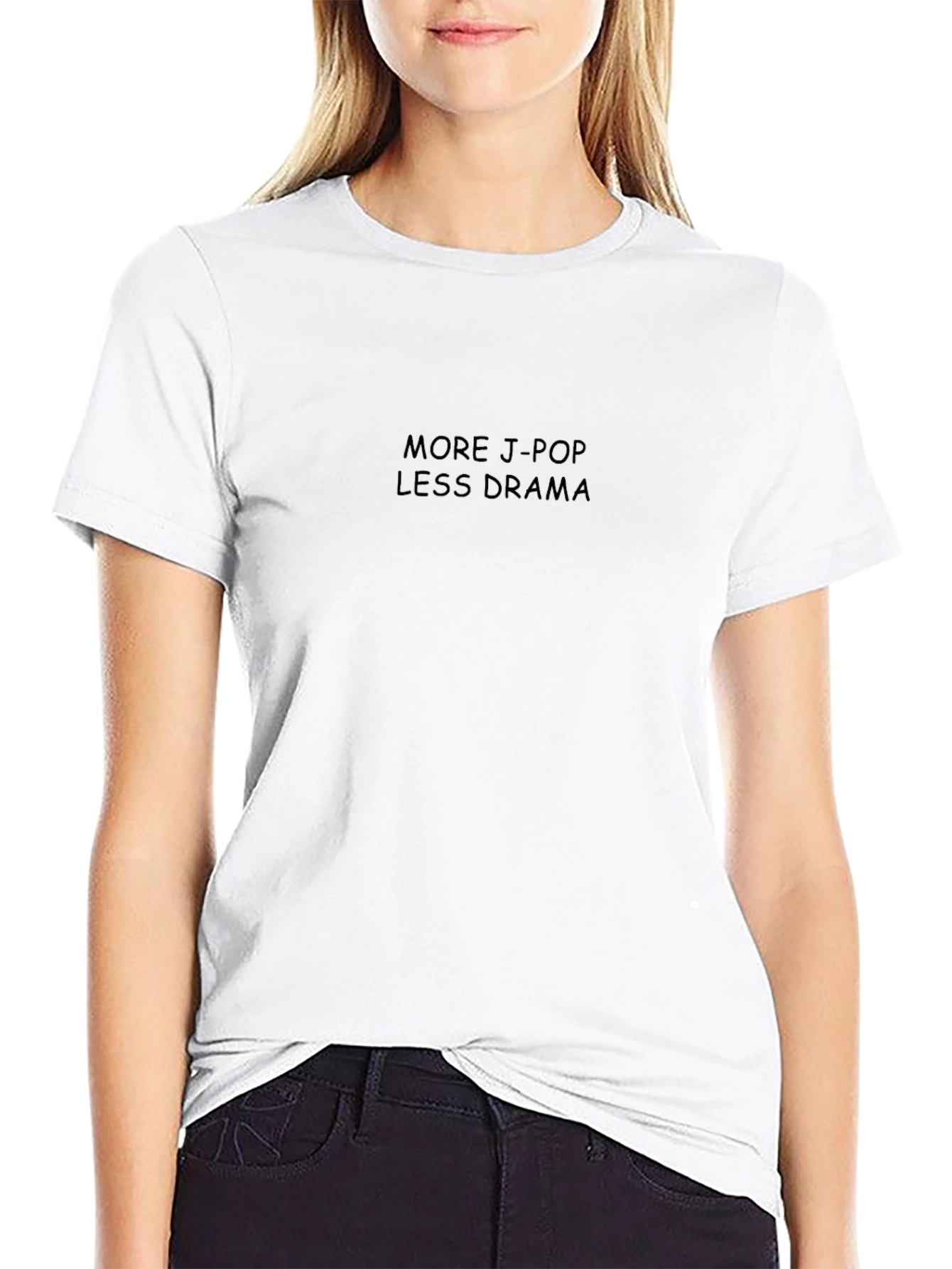 More J-Pop Less Drama Black Graphic Tee