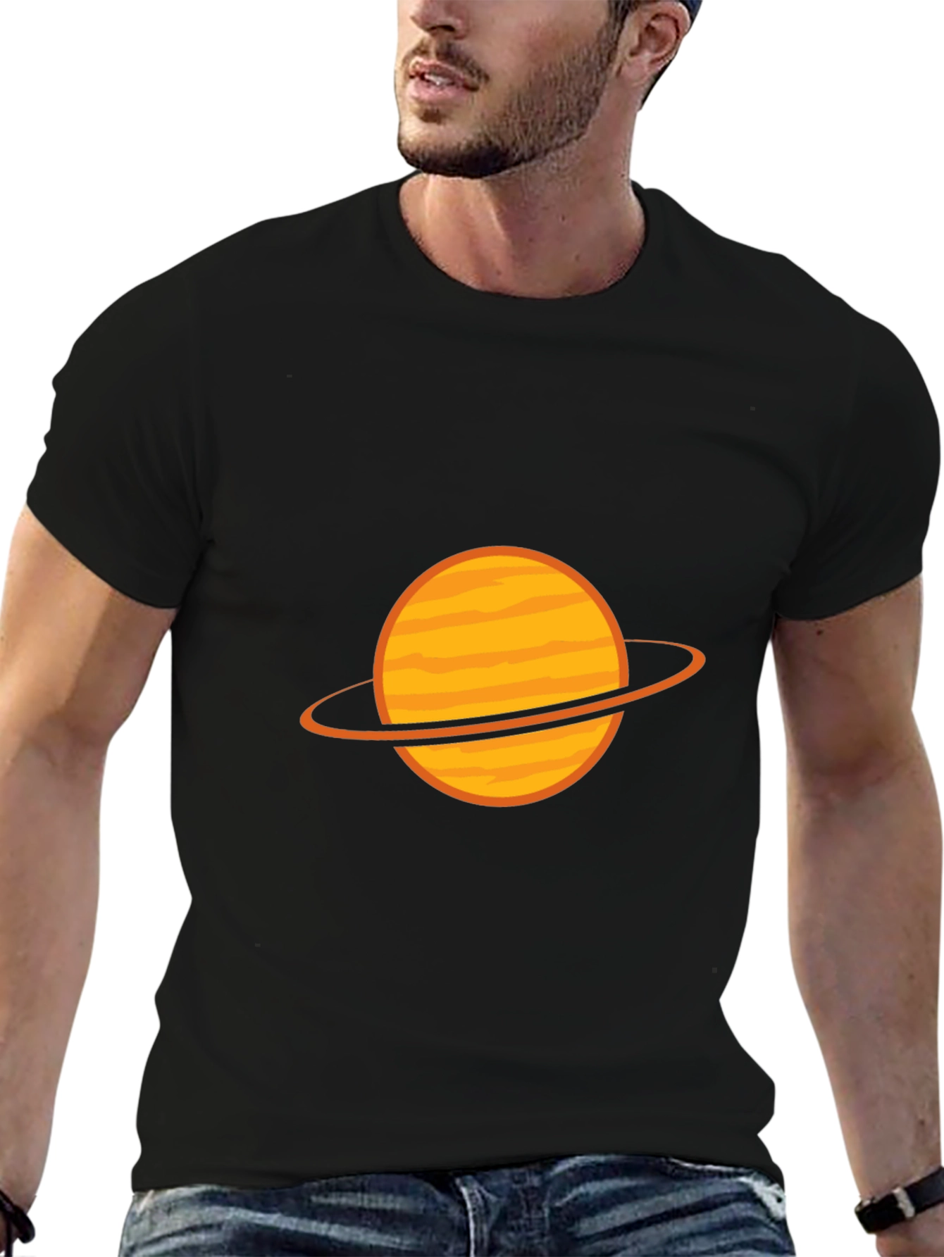 Planet Graphic Black T-Shirt - Trendy Space Tee
