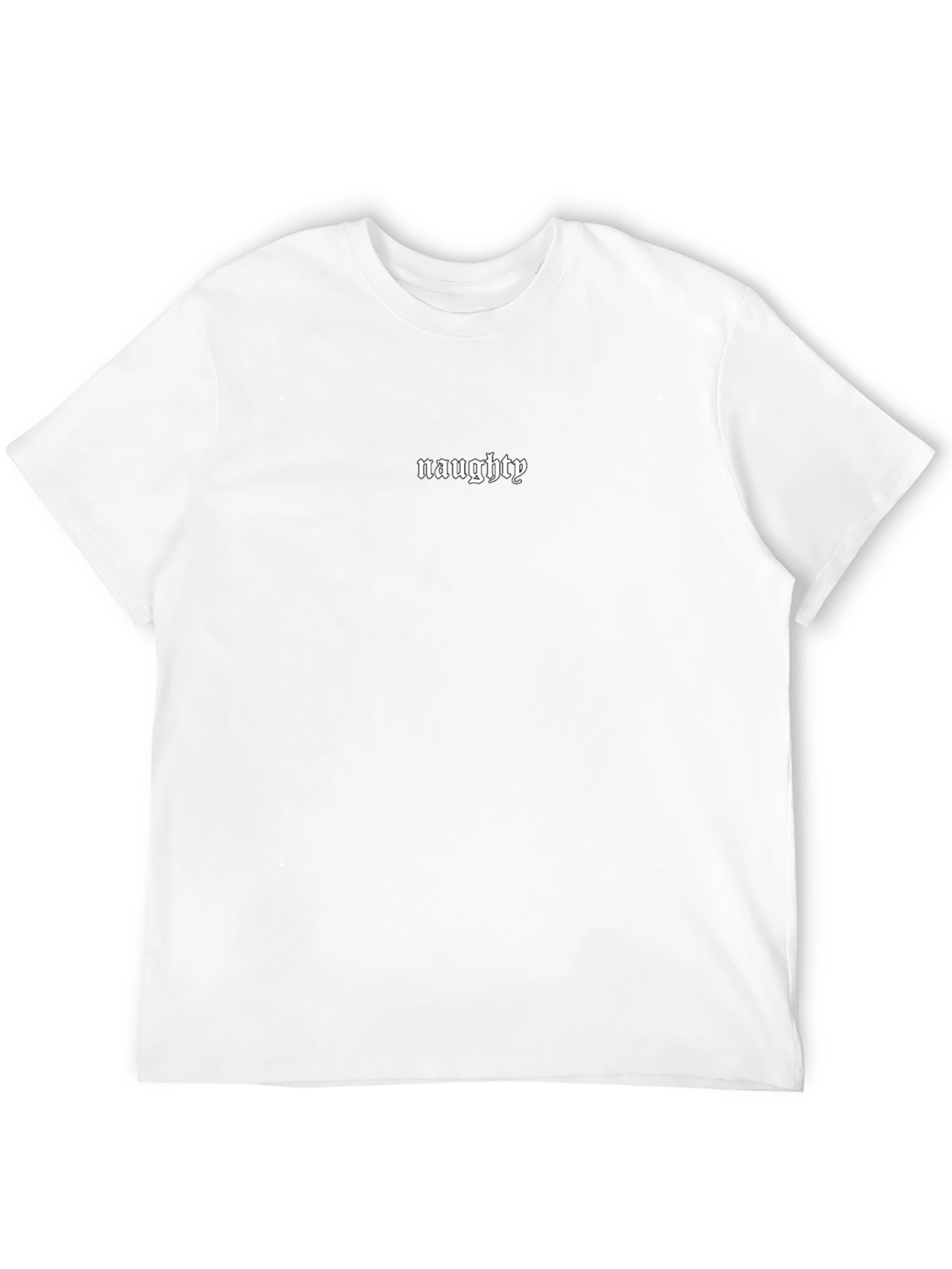 Naughty Graphic Print Crew Neck T-Shirt