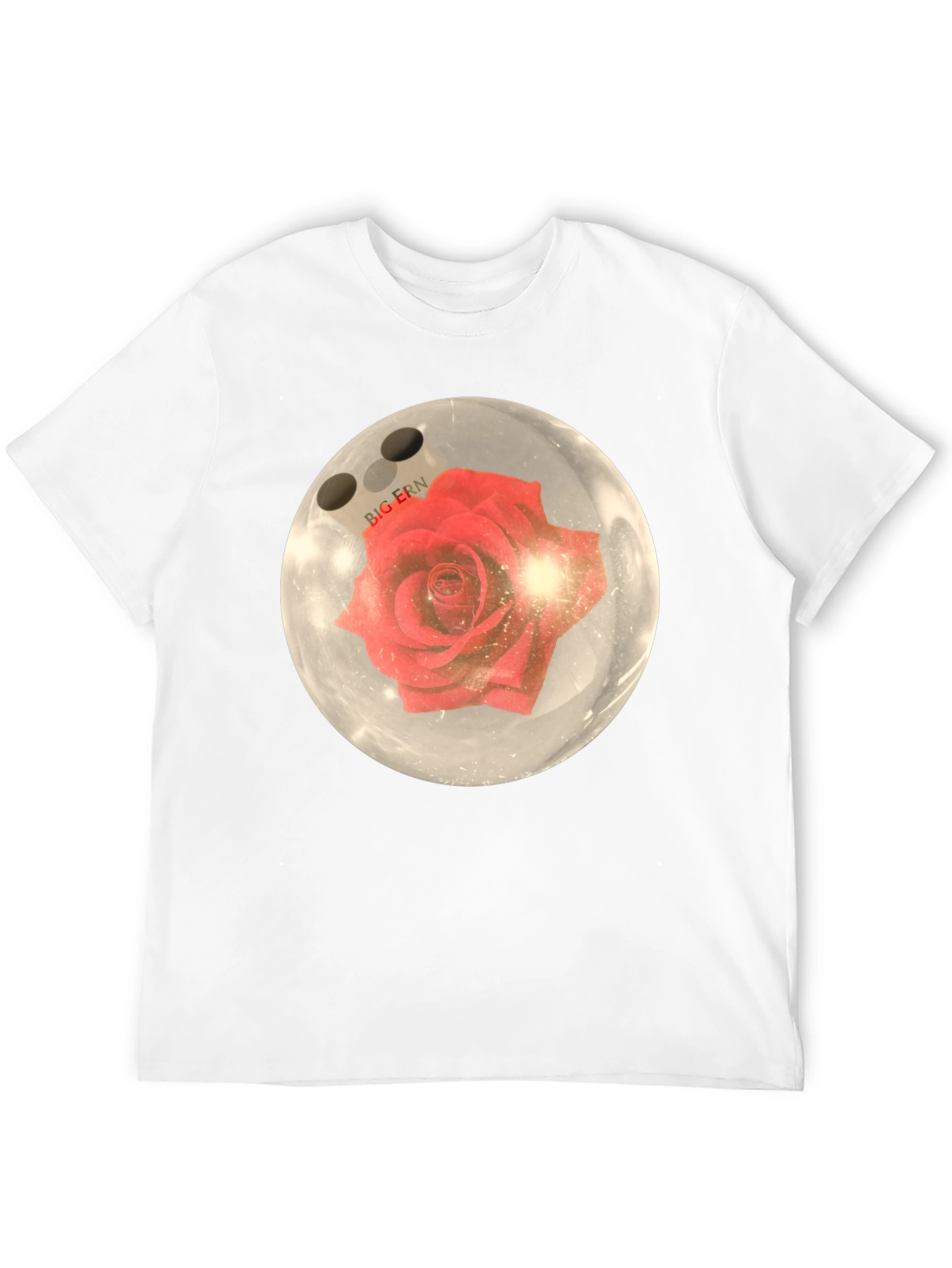 Bowling Ball Rose Graphic T-Shirt