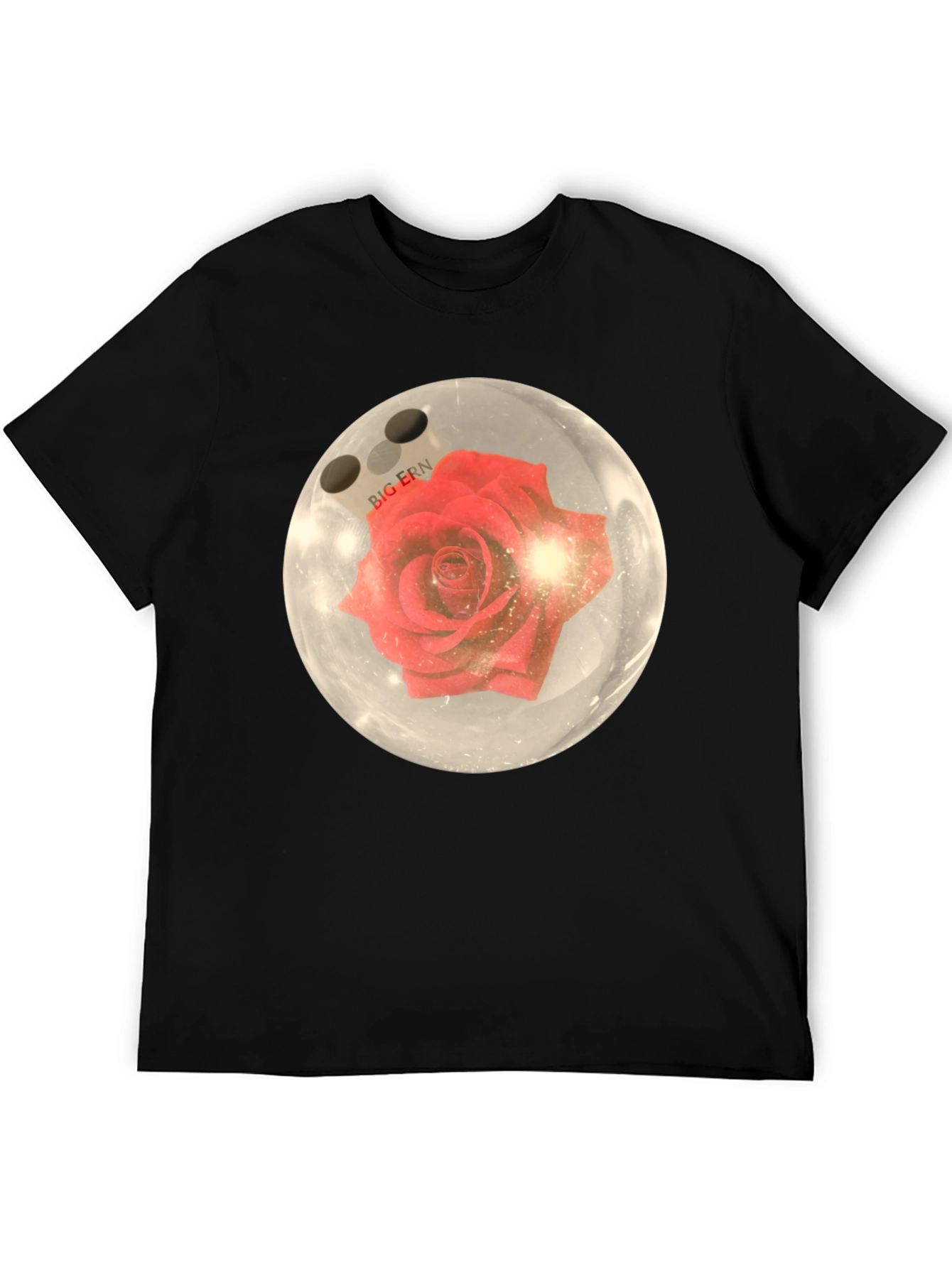 Bowling Ball Rose Graphic T-Shirt