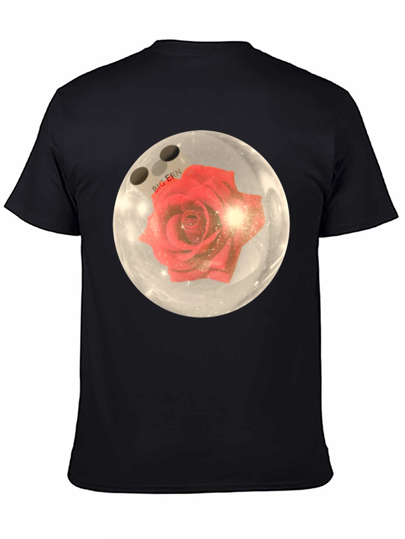 Bowling Ball Rose Graphic T-Shirt