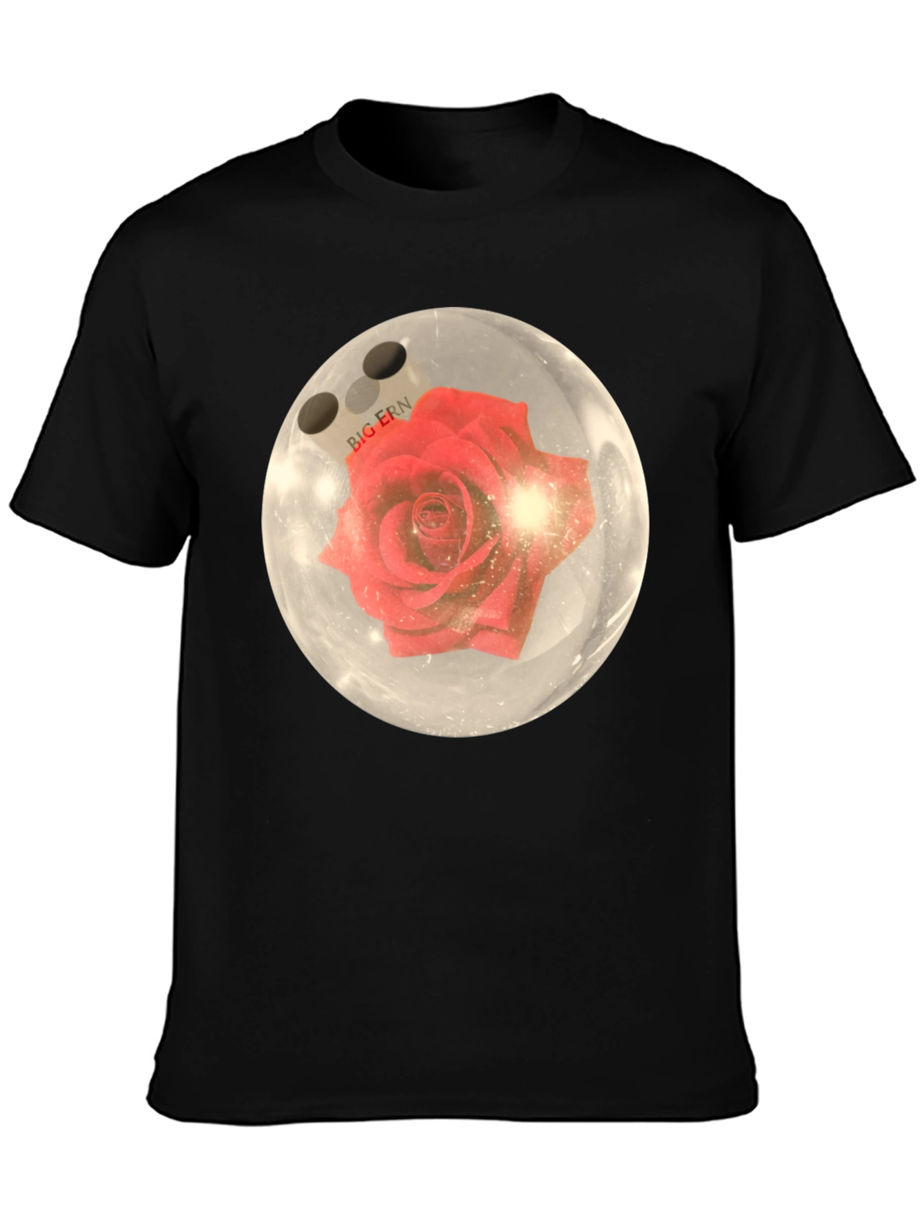 Bowling Ball Rose Graphic T-Shirt