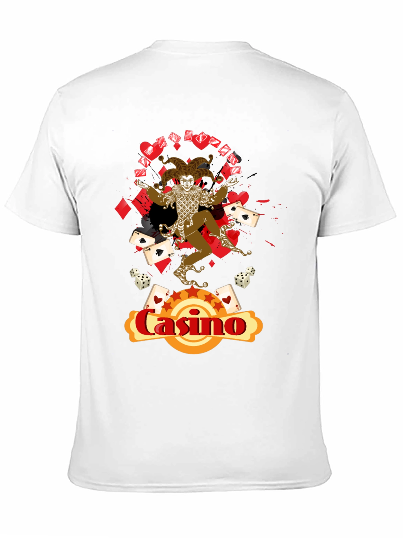 Casino Jester Graphic Print T-Shirt