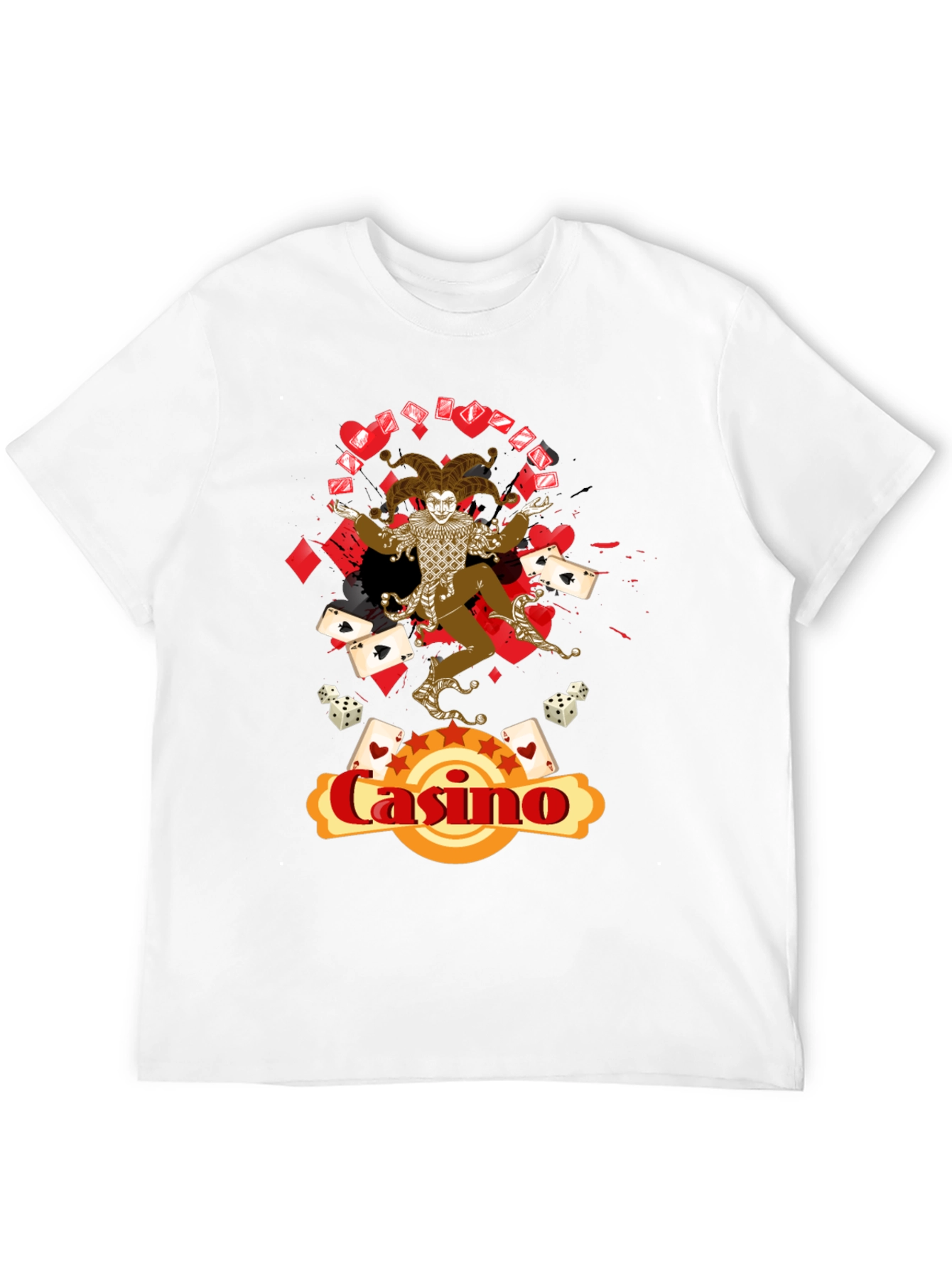 Casino Jester Graphic Print T-Shirt