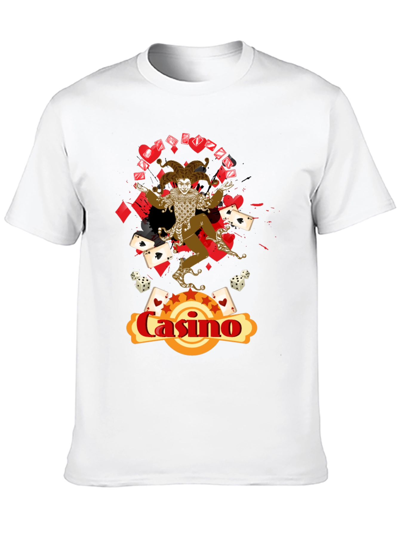 Casino Jester Graphic Print T-Shirt