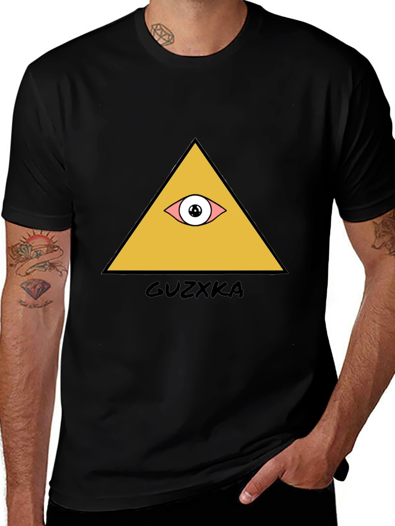 Illuminati Eye Graphic T-Shirt - Stylish Black Tee